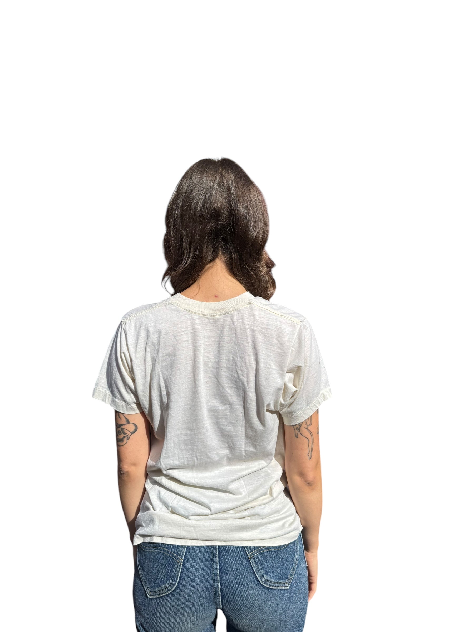 Back model view of Vintage I May Not Be Totally Perfect Tee SZ L
