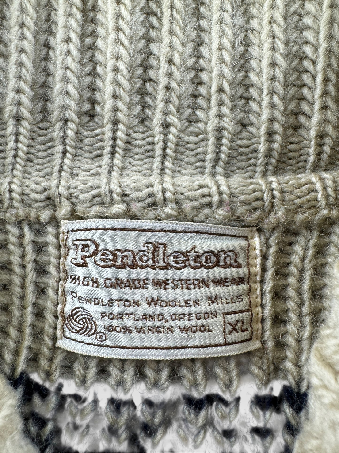 Tag on Vintage Pendleton Westerly Lebowski Sweater SZ XL