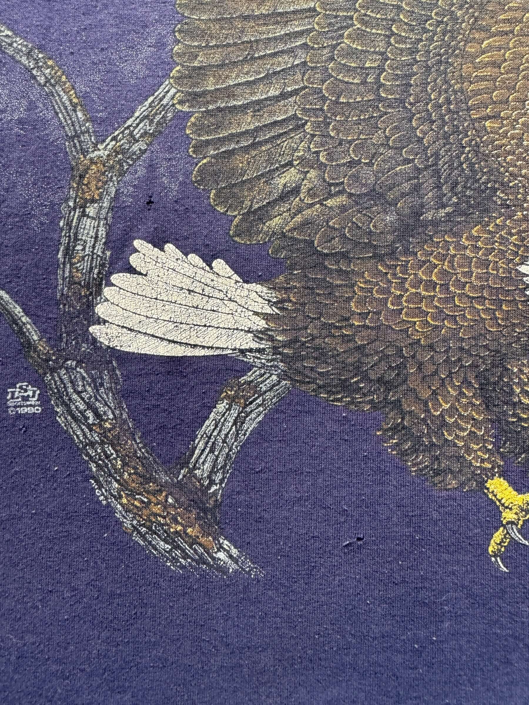 some pinholes on Vintage 1990 Eagle Tee SZ L