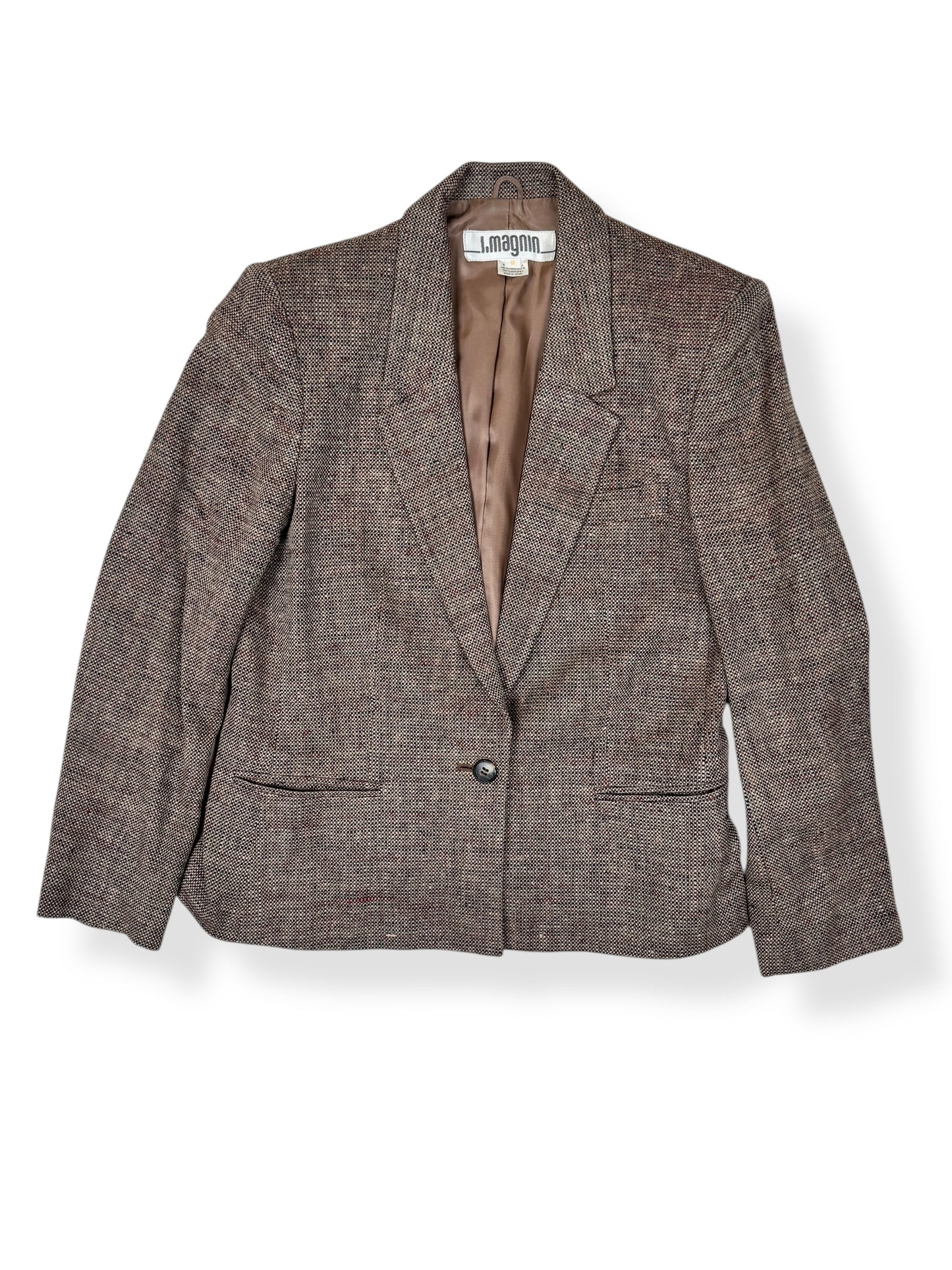 Front of 1970s I. Magnin Silk Blazer M