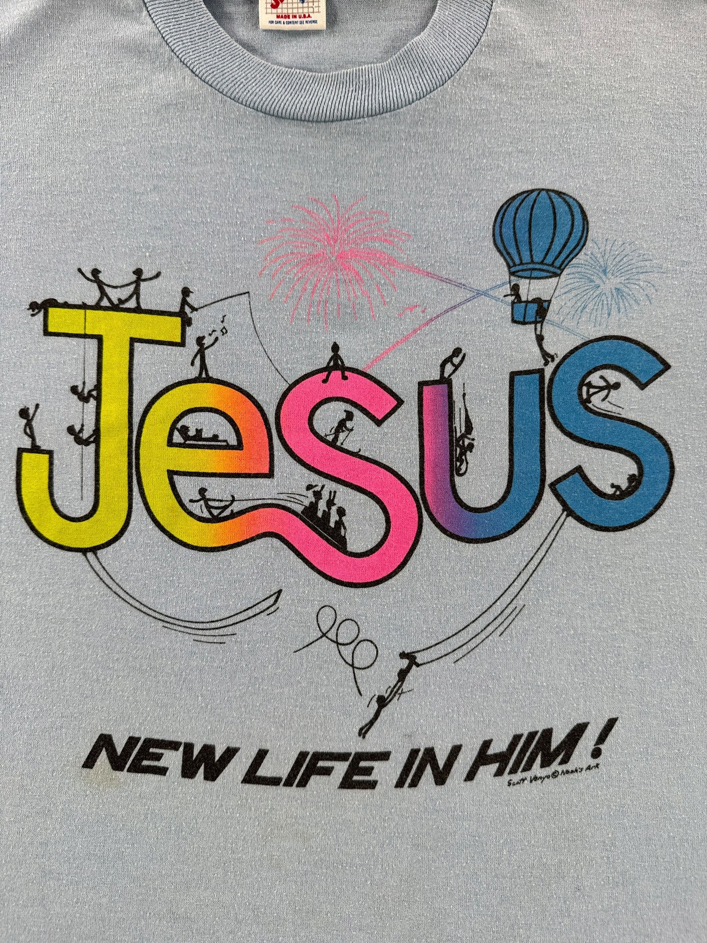 Graphic of Vintage Jesus Tee SZ M