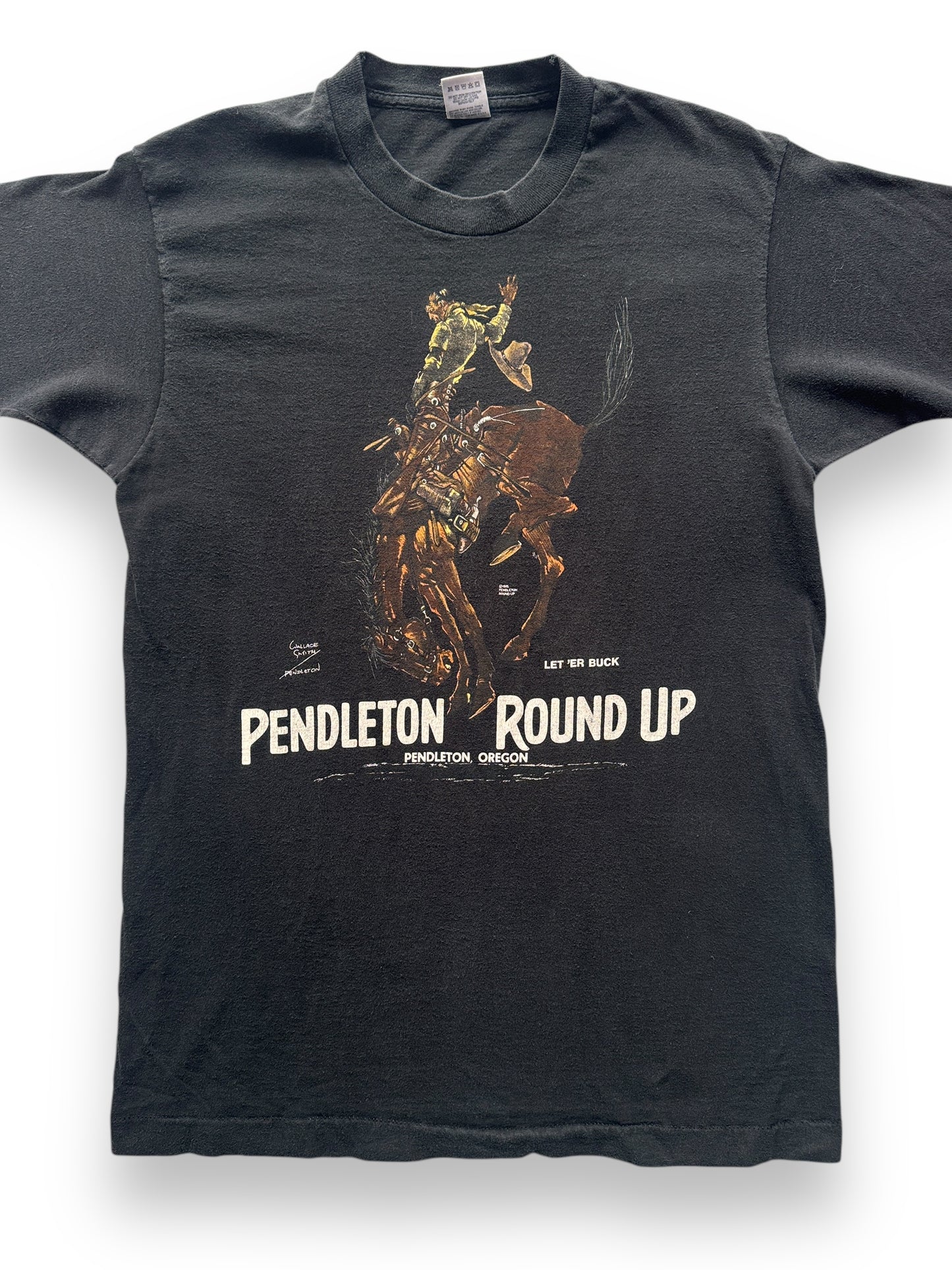 front close up of Vintage Pendleton Round Up Tee SZ M