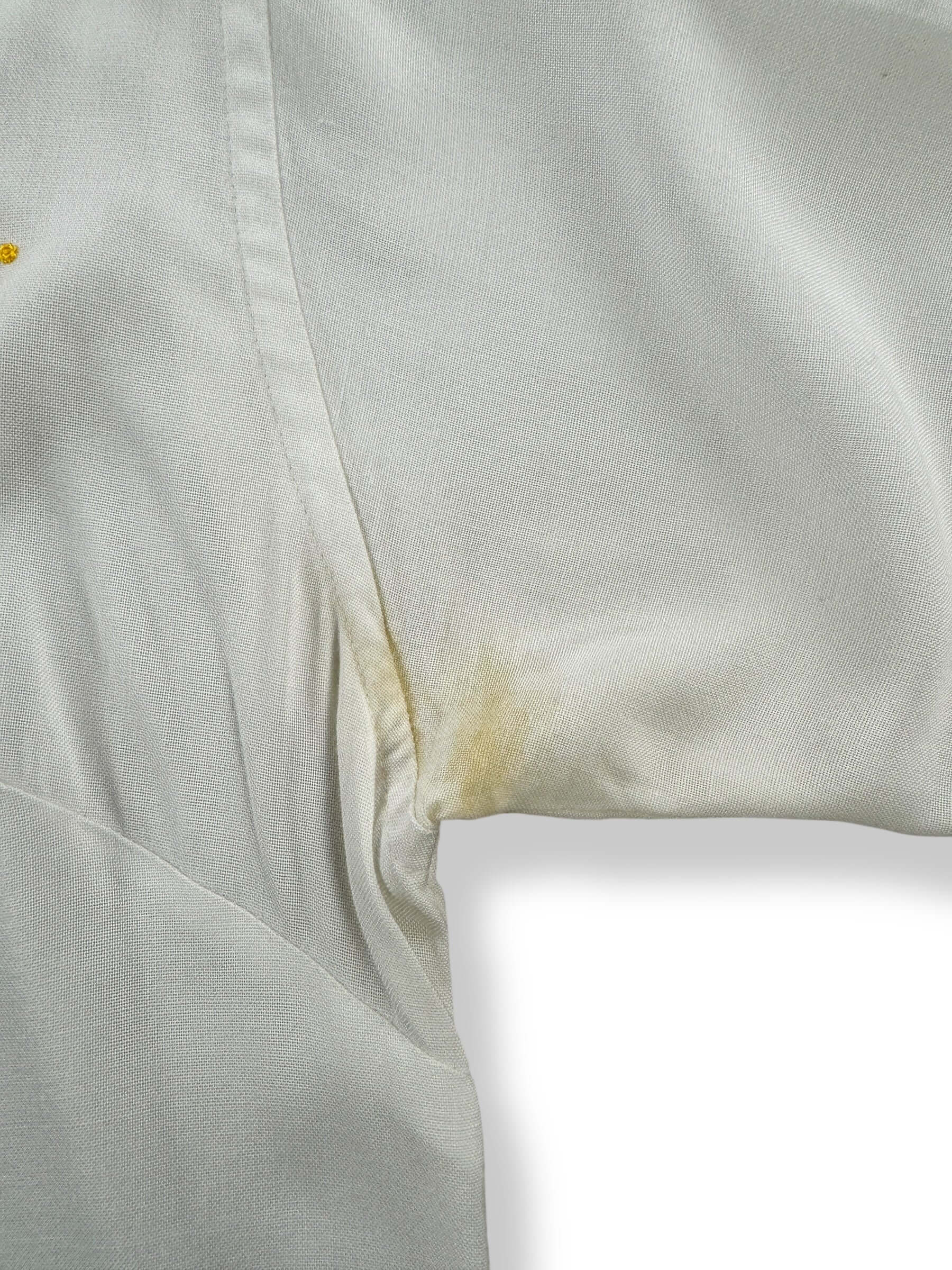 Pit Stains on Vintage Cape George Colony Discovery Bay Bowling Shirt SZ 36