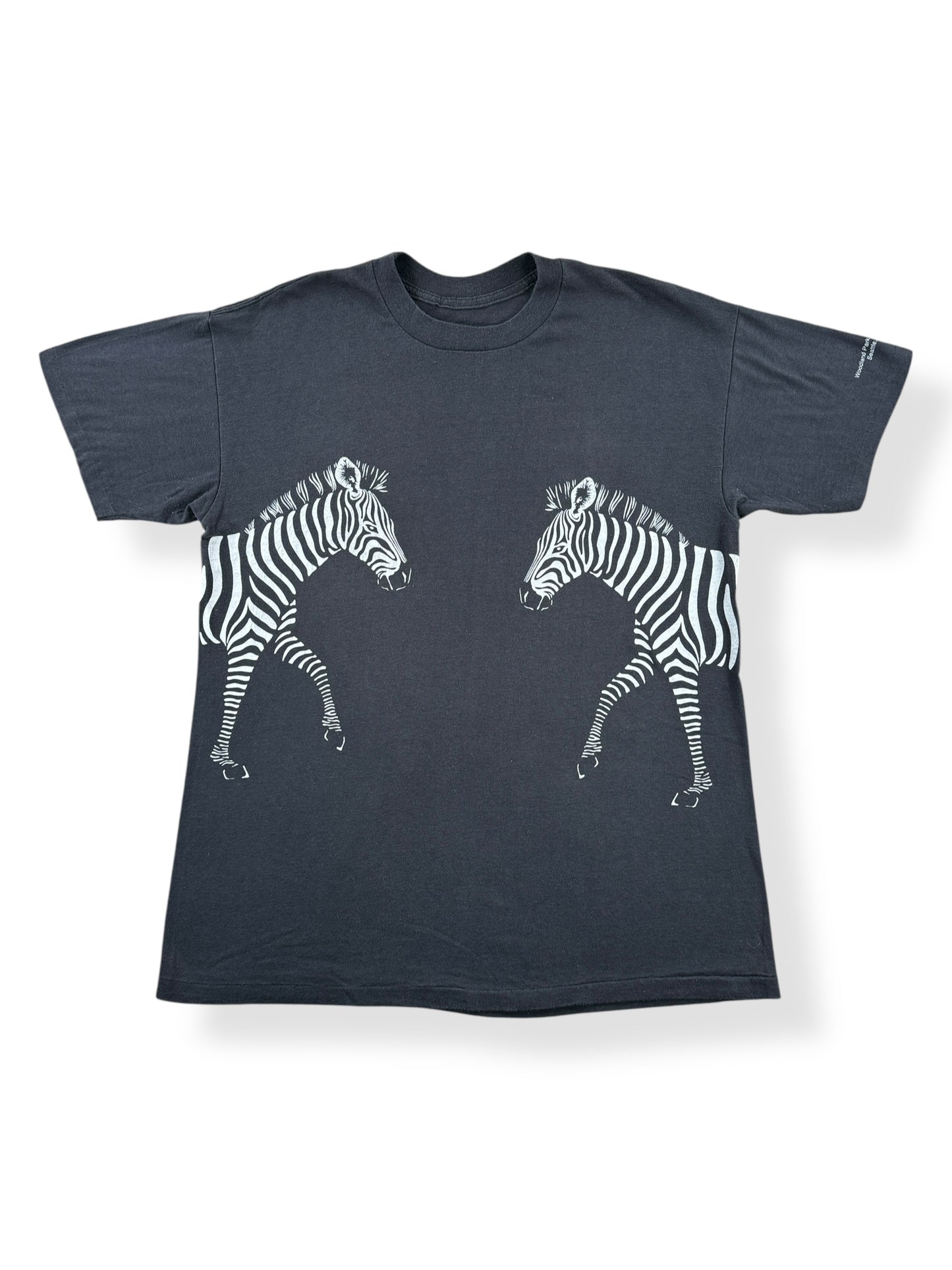Front of Vintage Zebra 2 Sided Tee SZ L