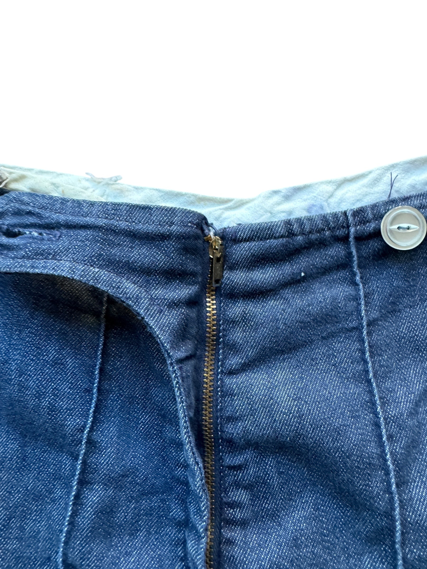 Zipper on Vintage 50s Glenbrook Flared Jeans W26
