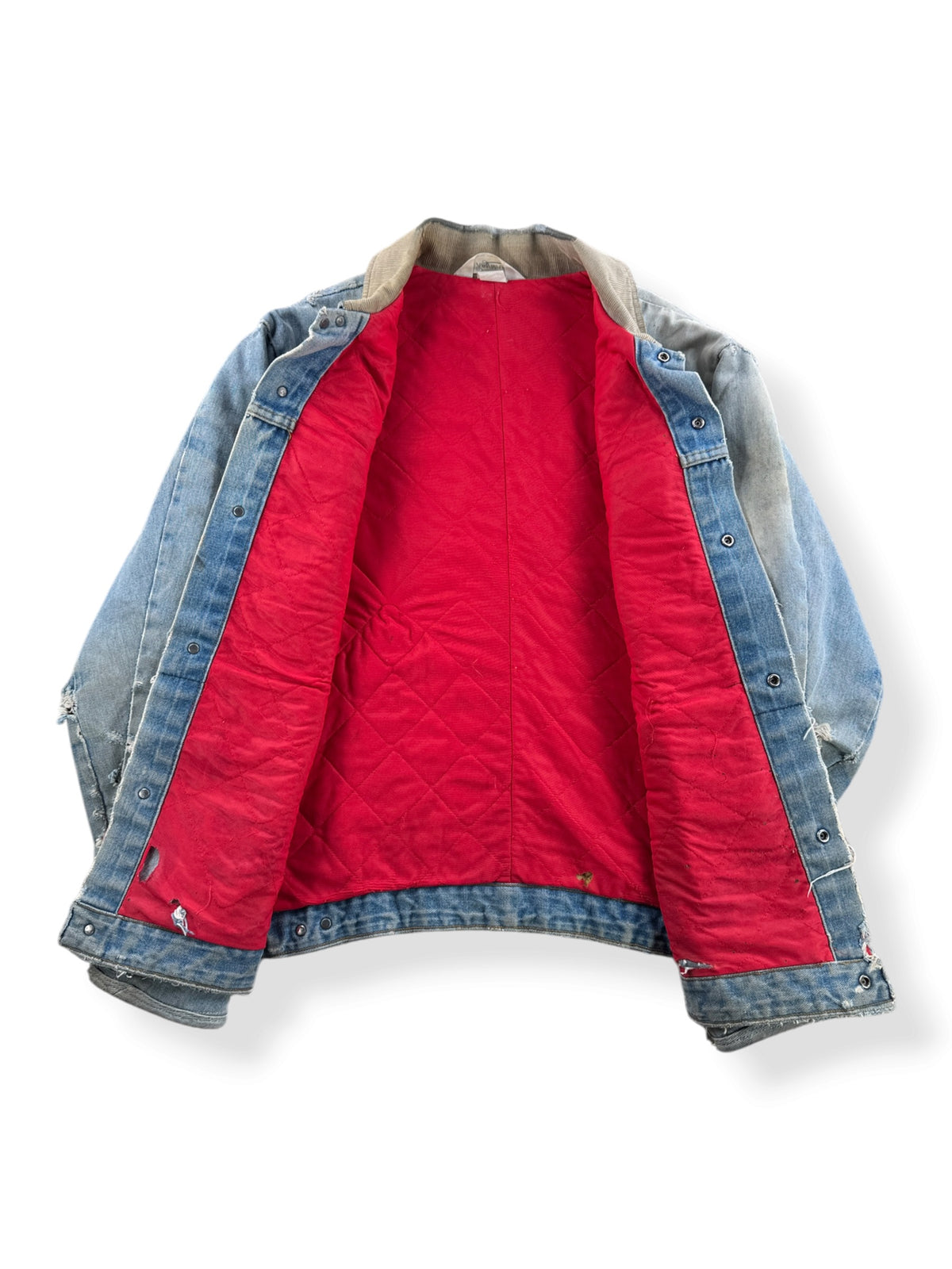 Inside of Vintage 70s Faded Key Denim Jacket SZ L