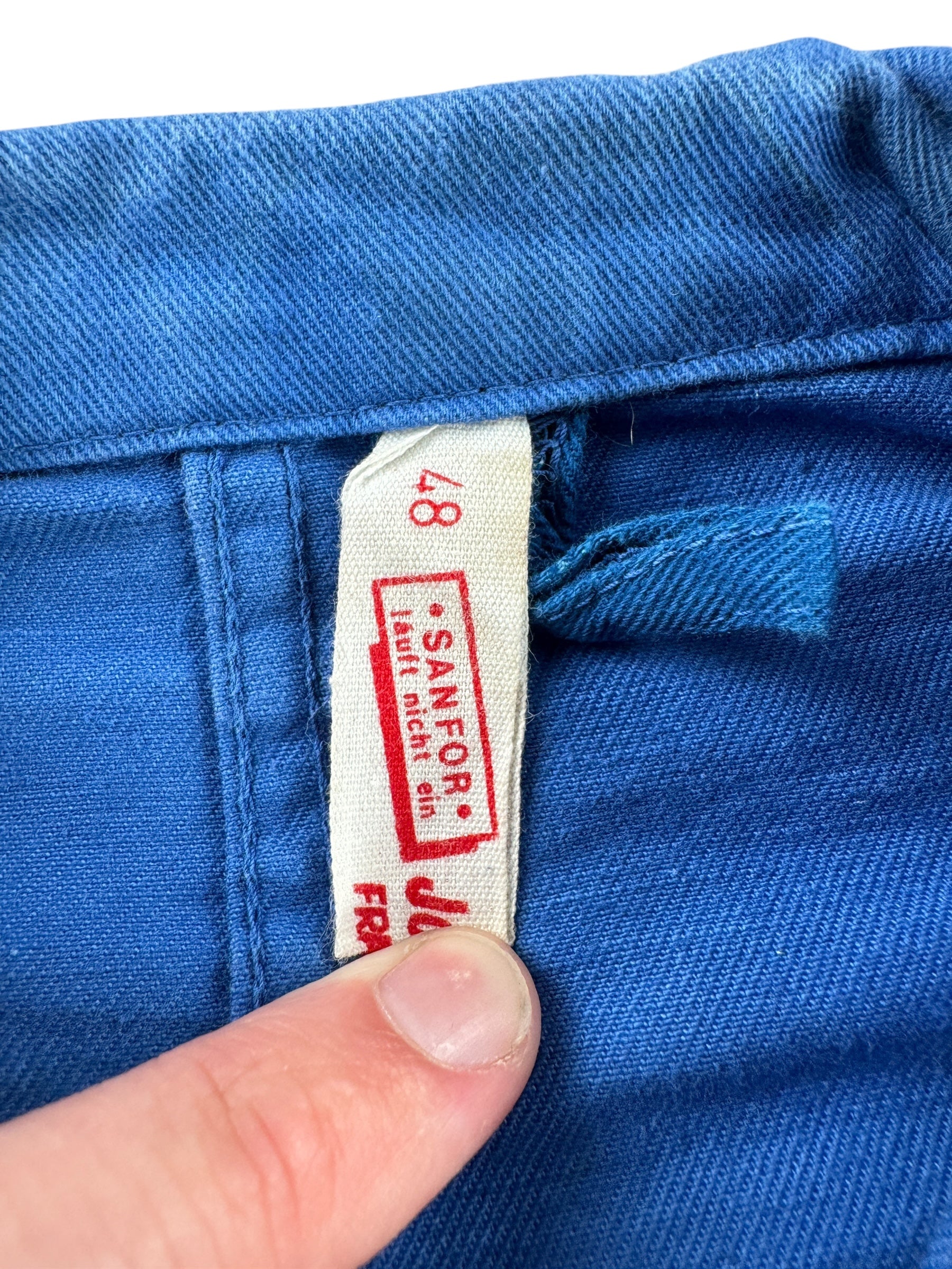 Tag on Vintage Royal Blue Euro Work Jacket SZ M