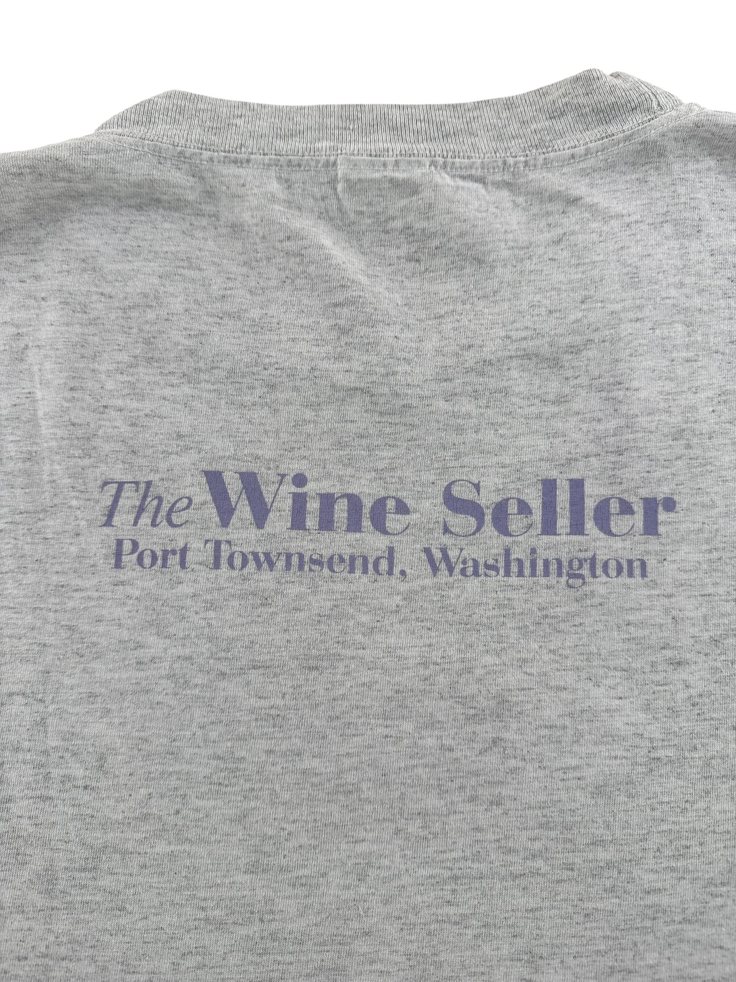 Back of Vintage Make Me Wine Port Townsend Tee SZ XXL
