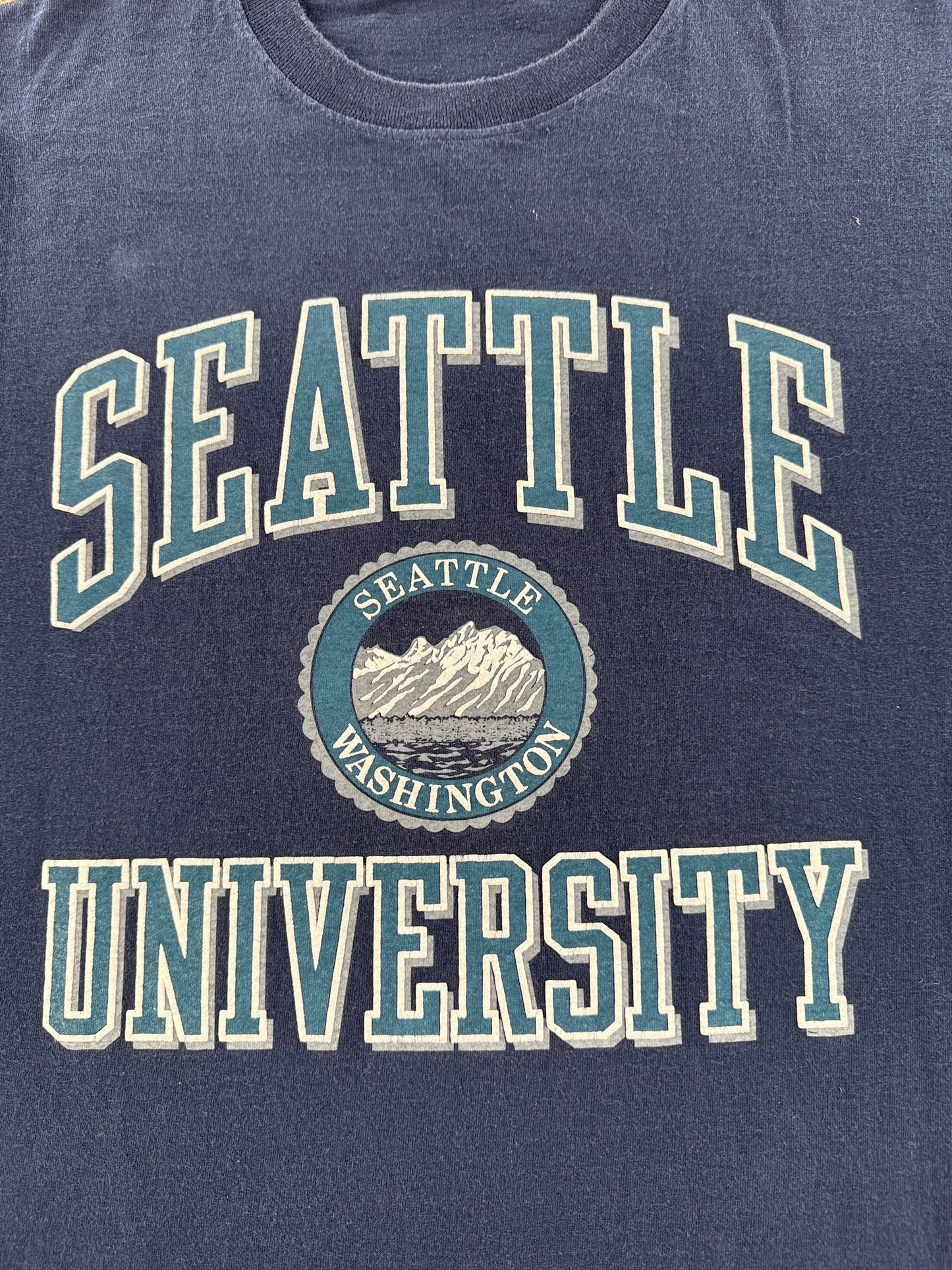 Graphic of Vintage Seattle University Tee SZ XL