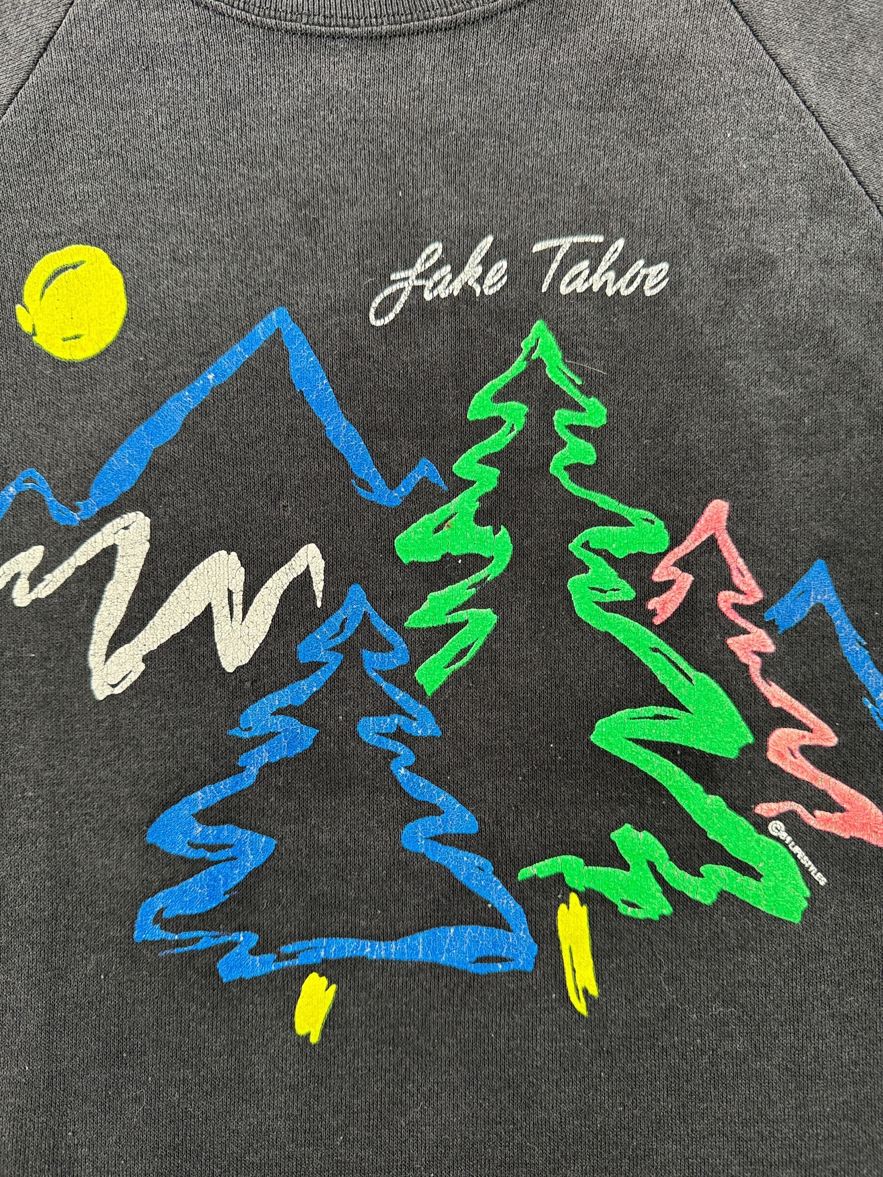 Graphic of Vintage Lake Tahoe Crewneck SZ M (Fits S)