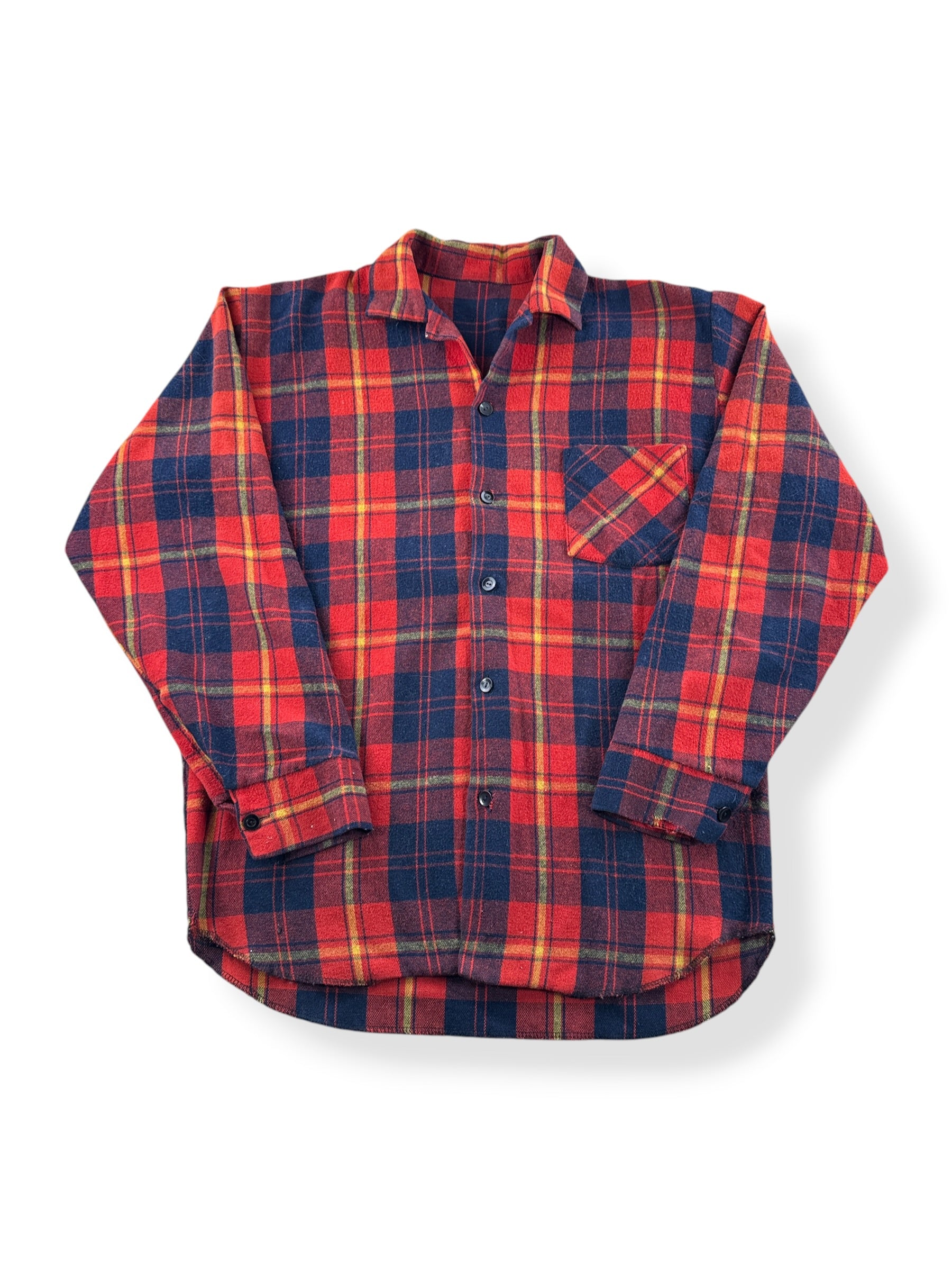 Front of Vintage Wool Blend Flannel SZ L
