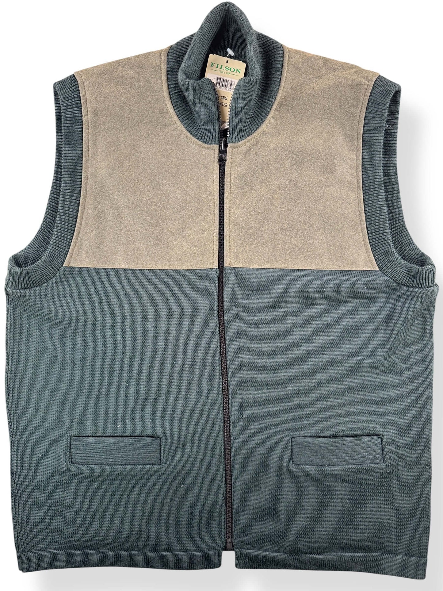 Front Close Up of Vintage NOS FIlson Guide Sweater Vest SZ L