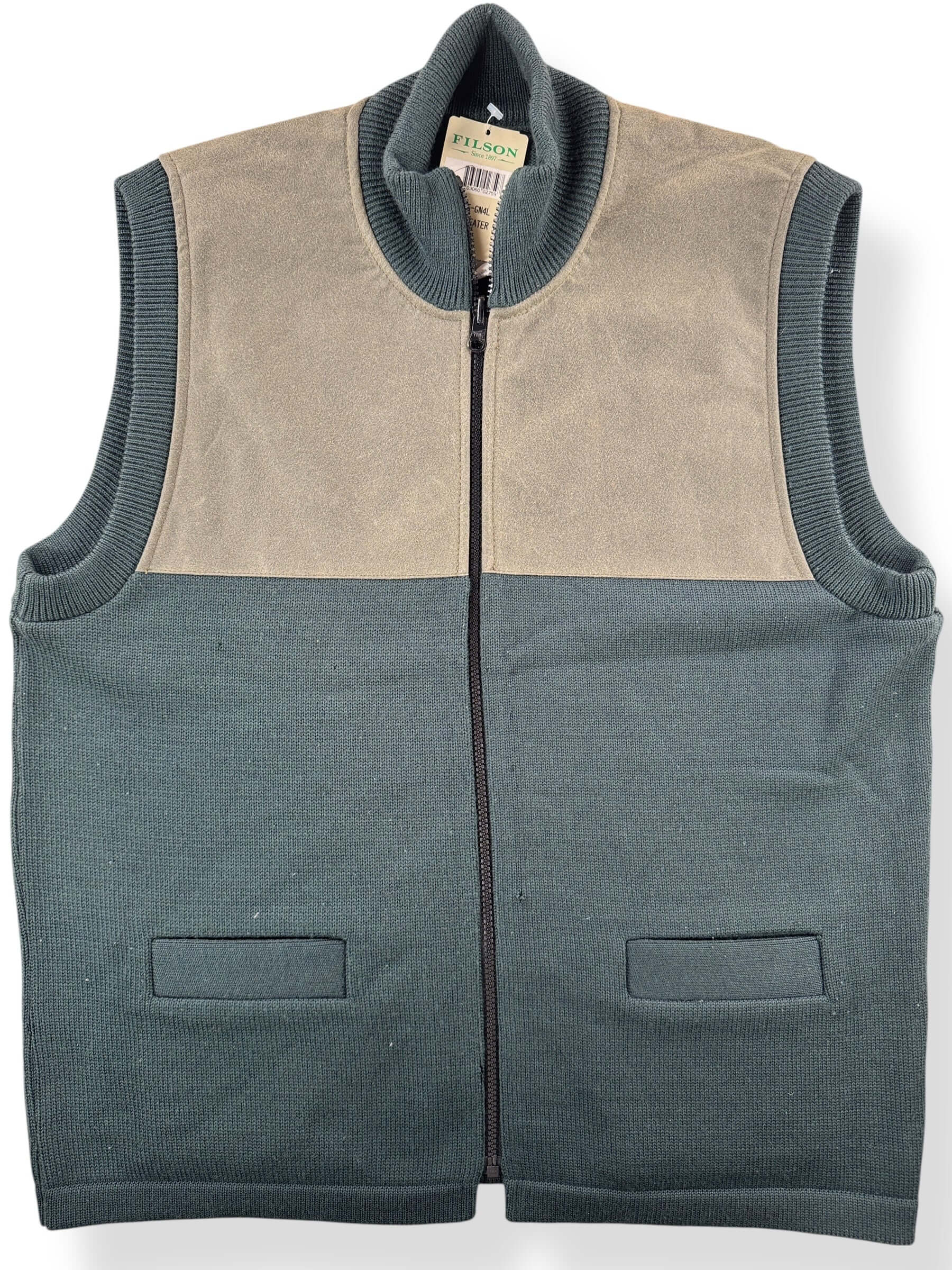Front Close Up of Vintage NOS FIlson Guide Sweater Vest SZ L