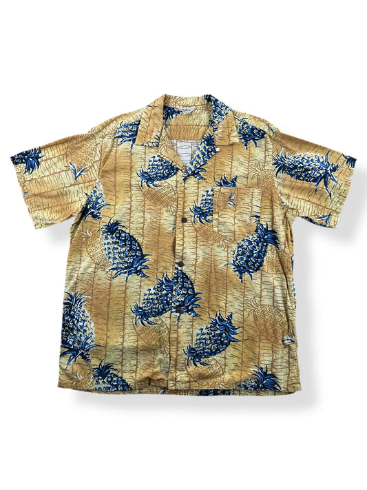 Front of Vintage Kiilani Alfred Shaheen Aloha Shirt SZ L