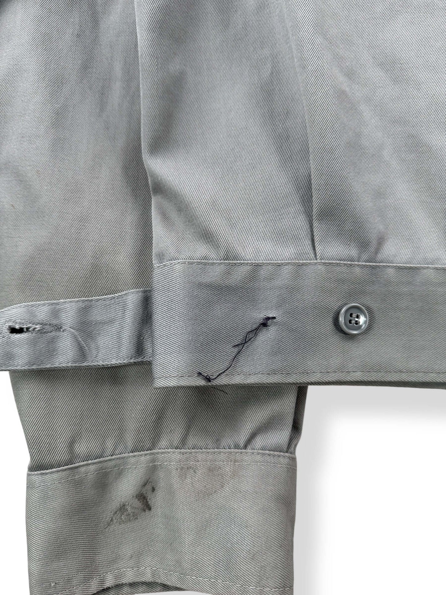 Missing Button on Vintage Lee Chetopa Twill Gas Station Jacket SZ 44