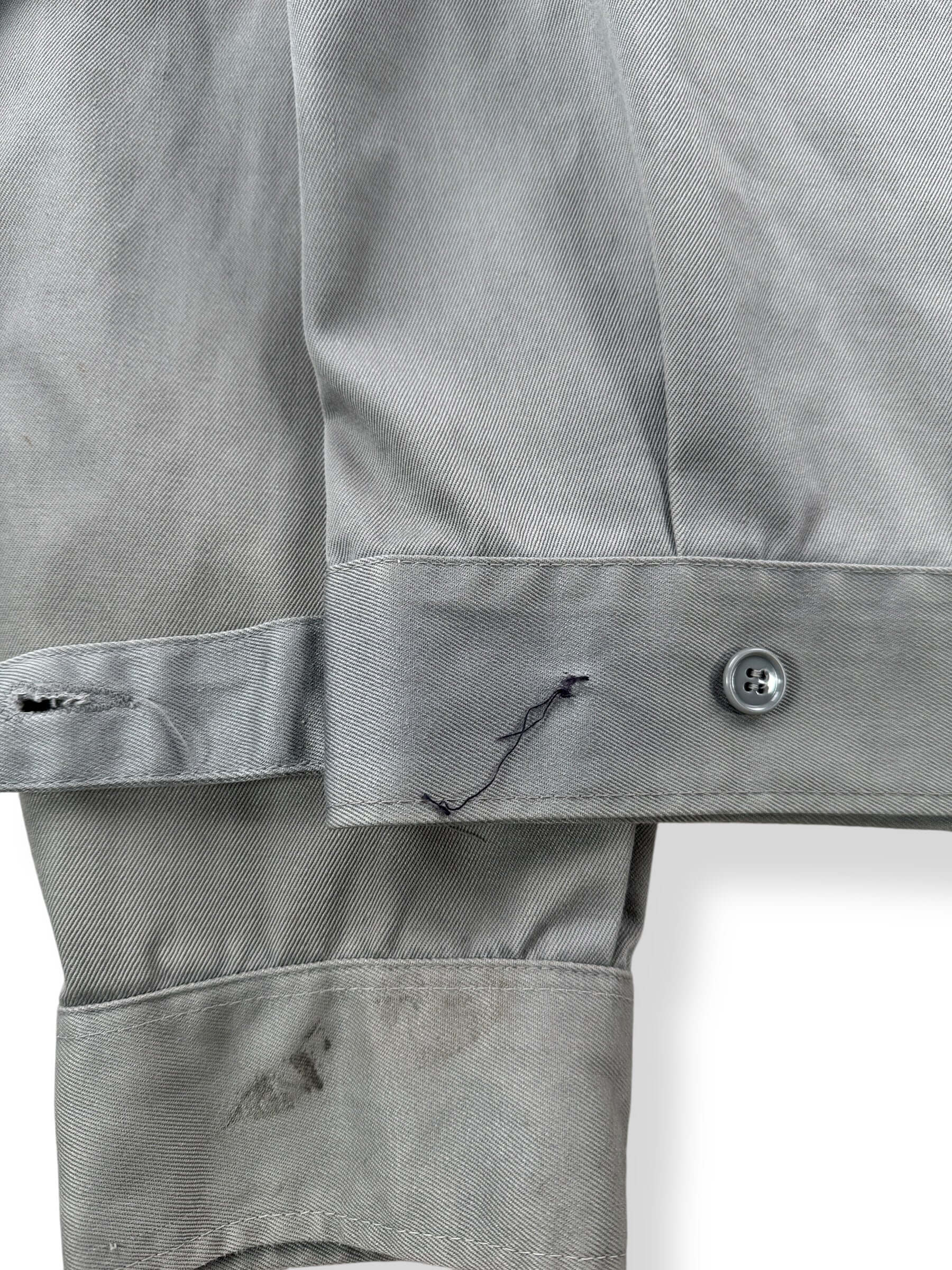 Missing Button on Vintage Lee Chetopa Twill Gas Station Jacket SZ 44