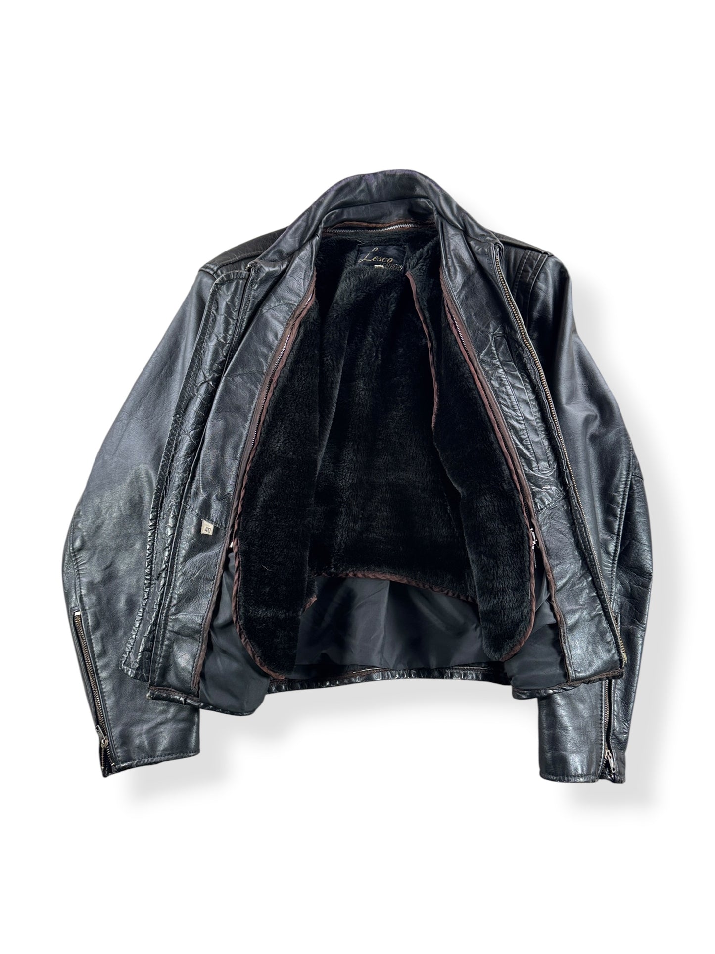 Inside of Vintage Lesco Leather Jacket