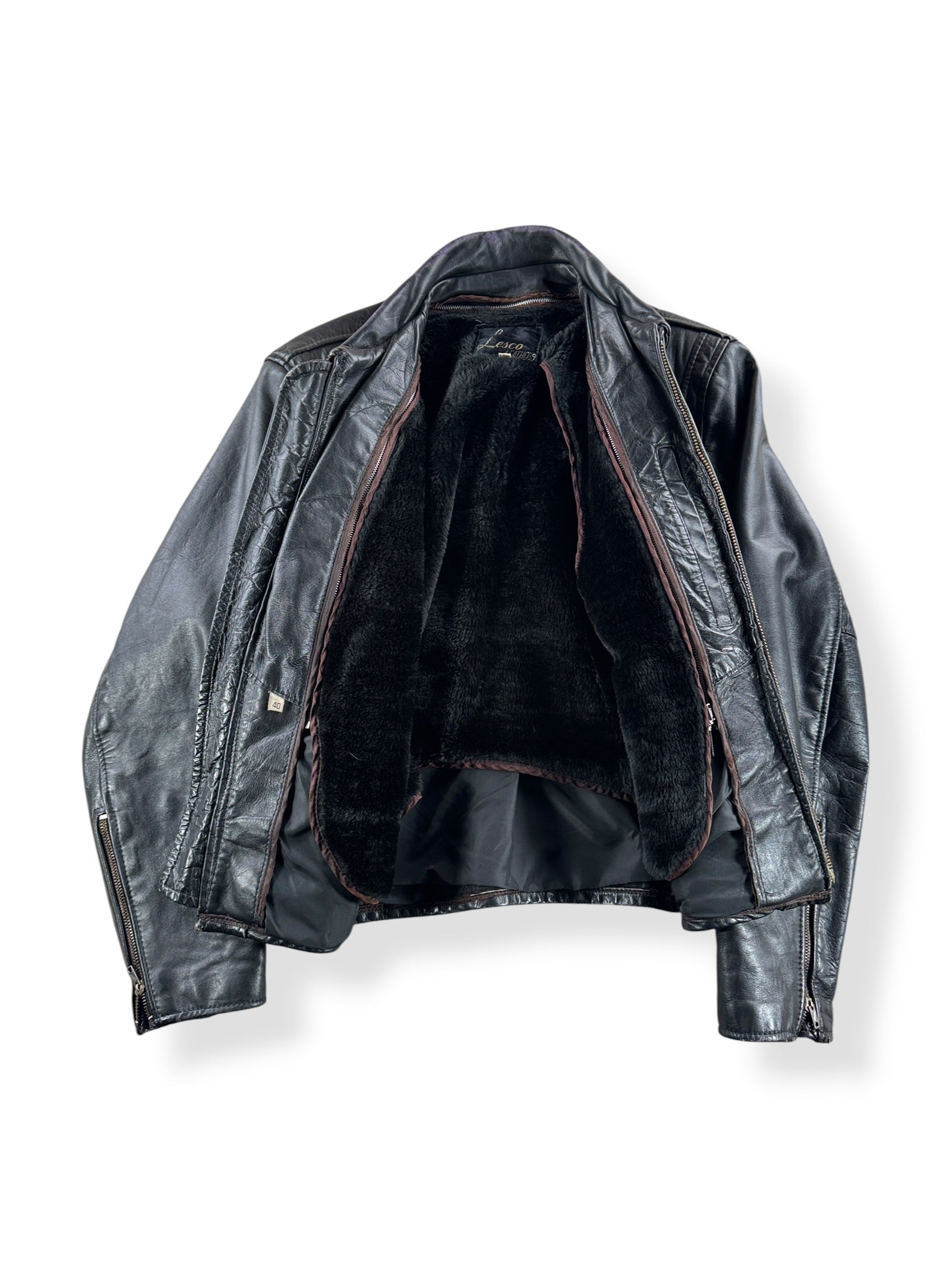 Inside of Vintage Lesco Leather Jacket