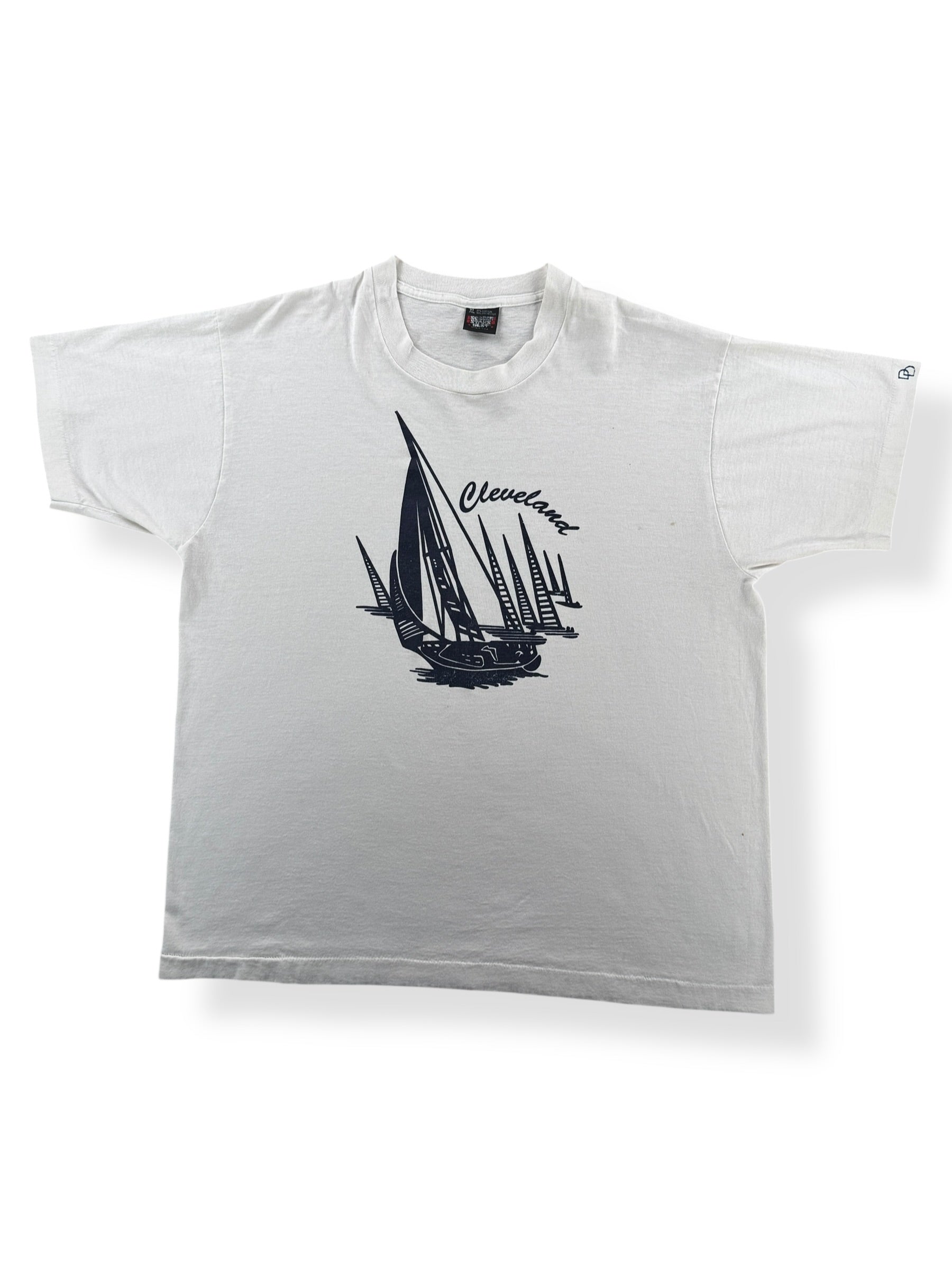 Front of Vintage Cleveland Sailboat Tee SZ XL