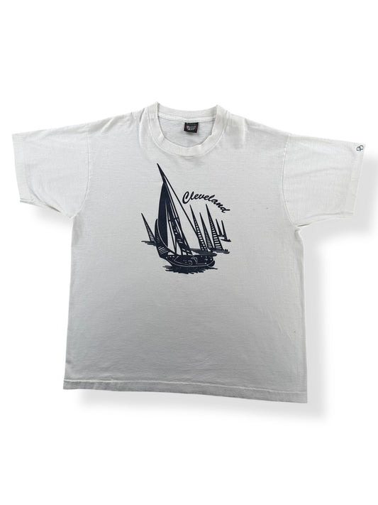 Front of Vintage Cleveland Sailboat Tee SZ XL