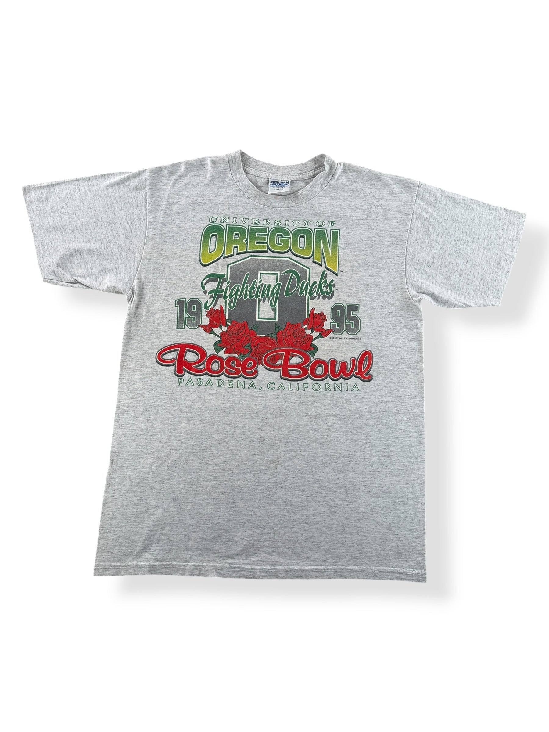Front of Vintage 1995 U of O Rose Bowl Tee SZ L