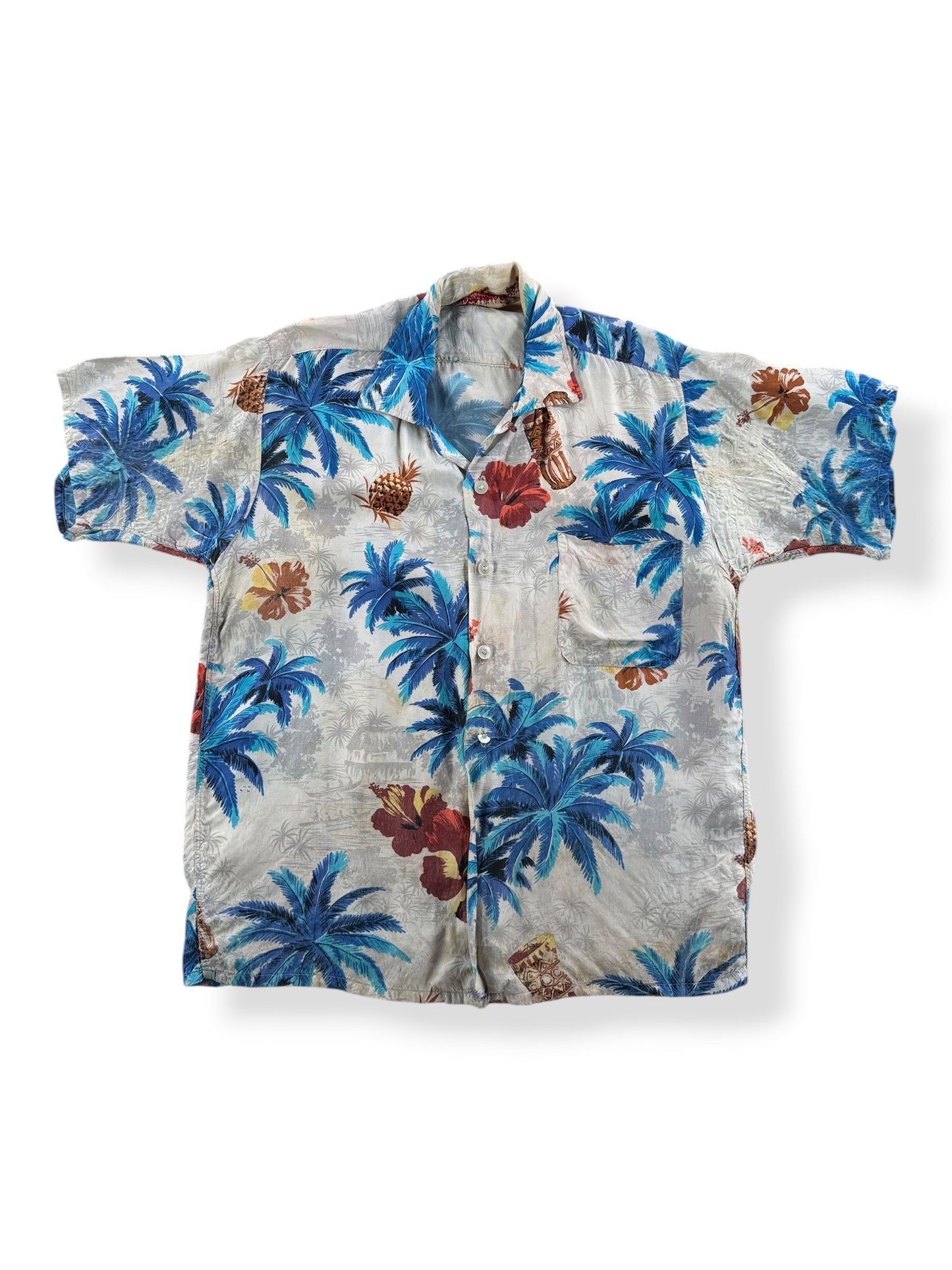Front of Vintage Kuonakakai Aloha Shirt SZ S AS IS
