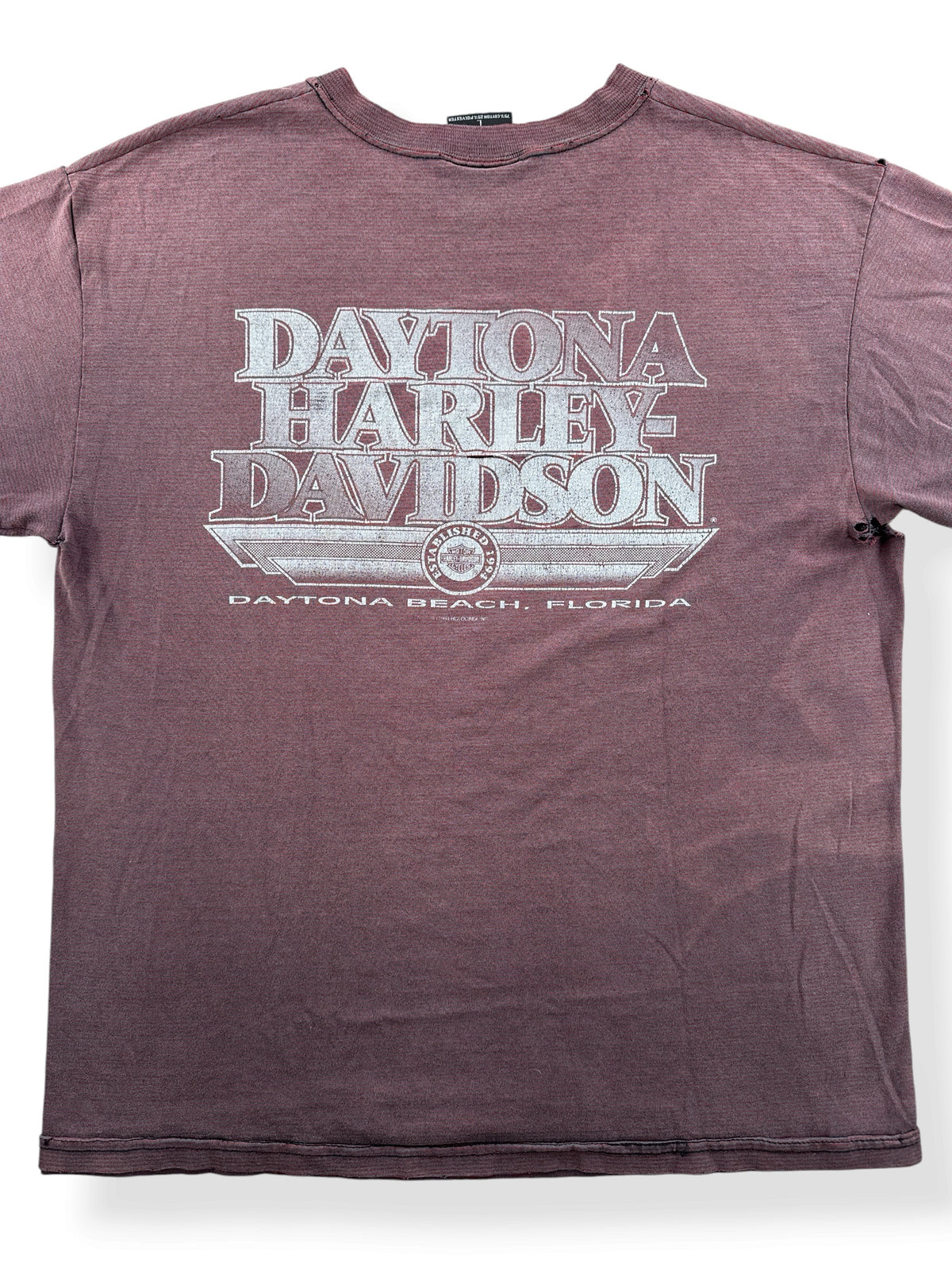 Close-up of back of Vintage '94 Daytona Bike Week Tee SZ L