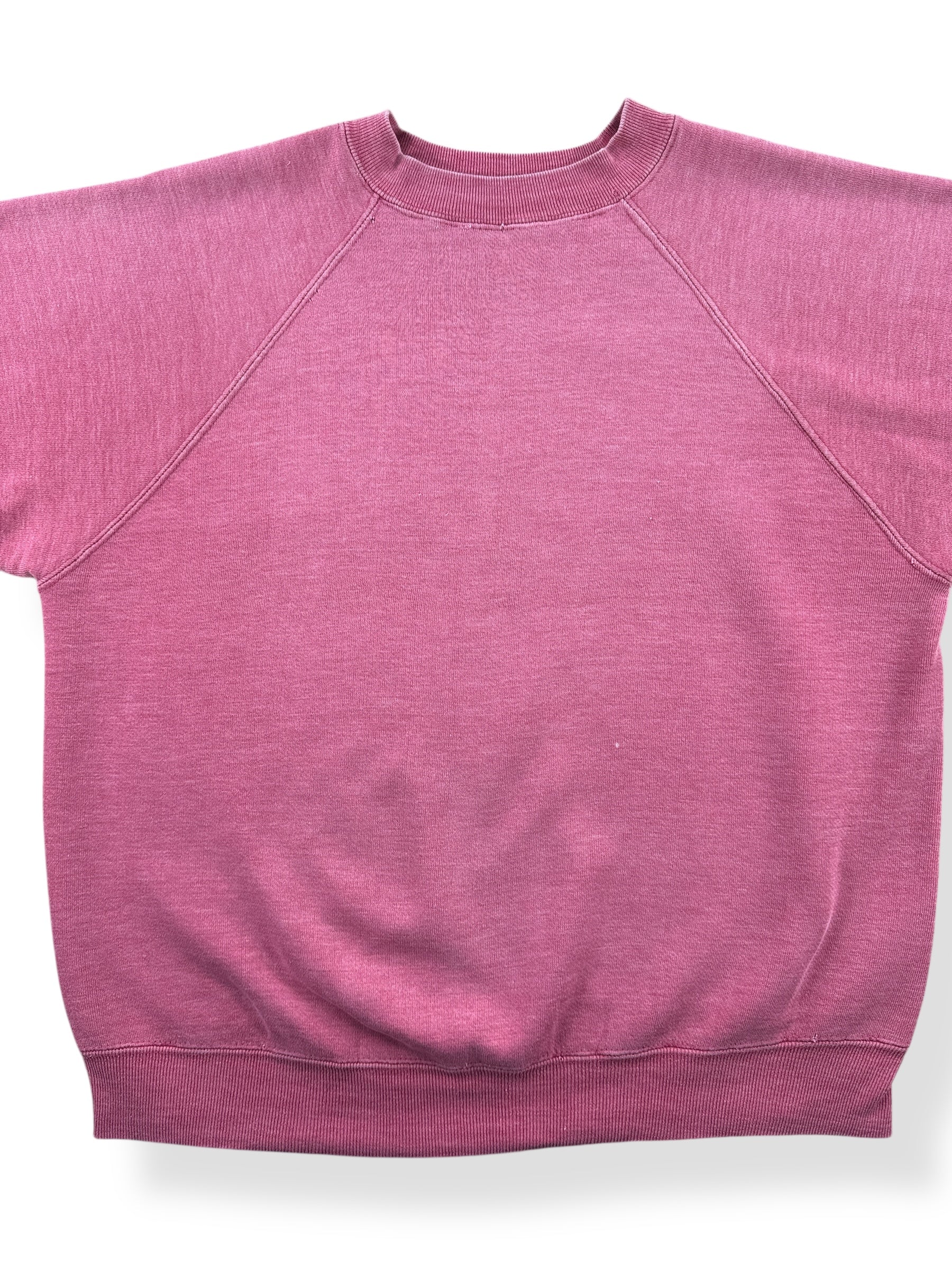 Front Close Up of Vintage Perfectly Faded Short Sleeve Crewneck SZ L