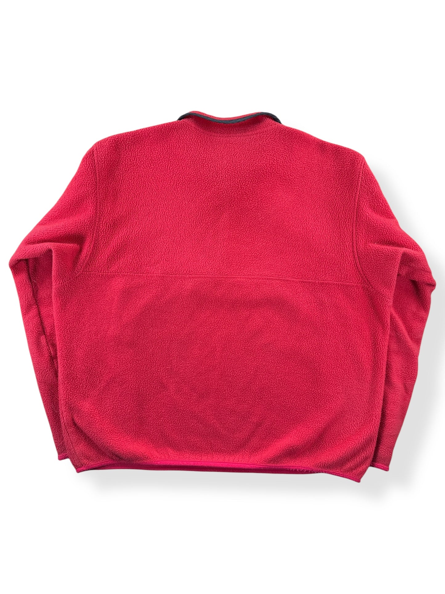 Back of Vintage Red MIUSA Patagonia Synchilla SZ XL