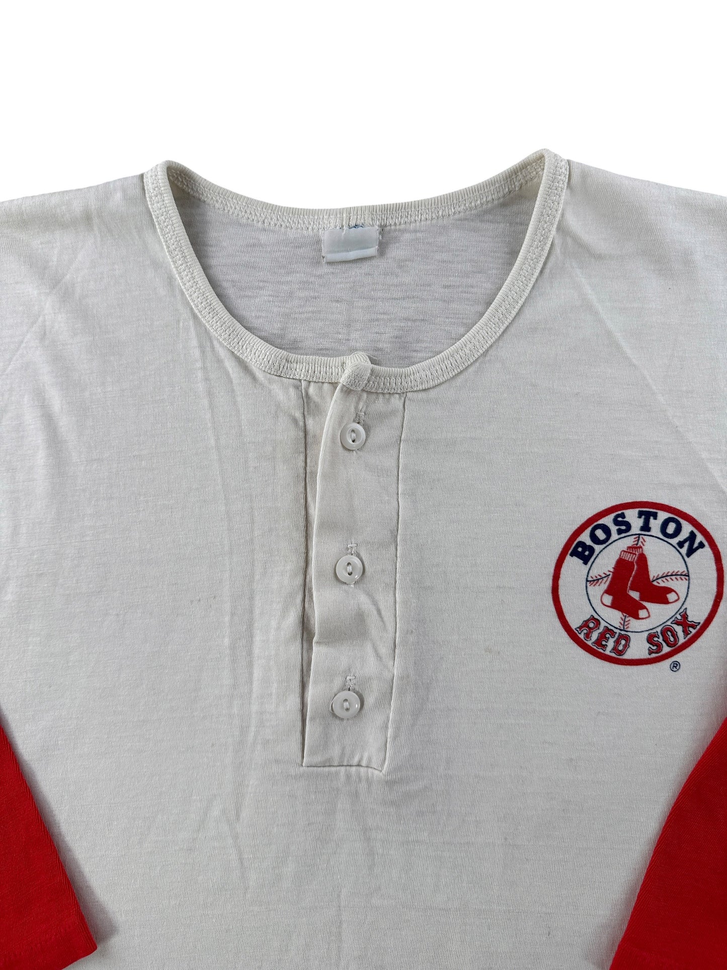 Collar on Vintage Boston Red Sox Henley SZ L