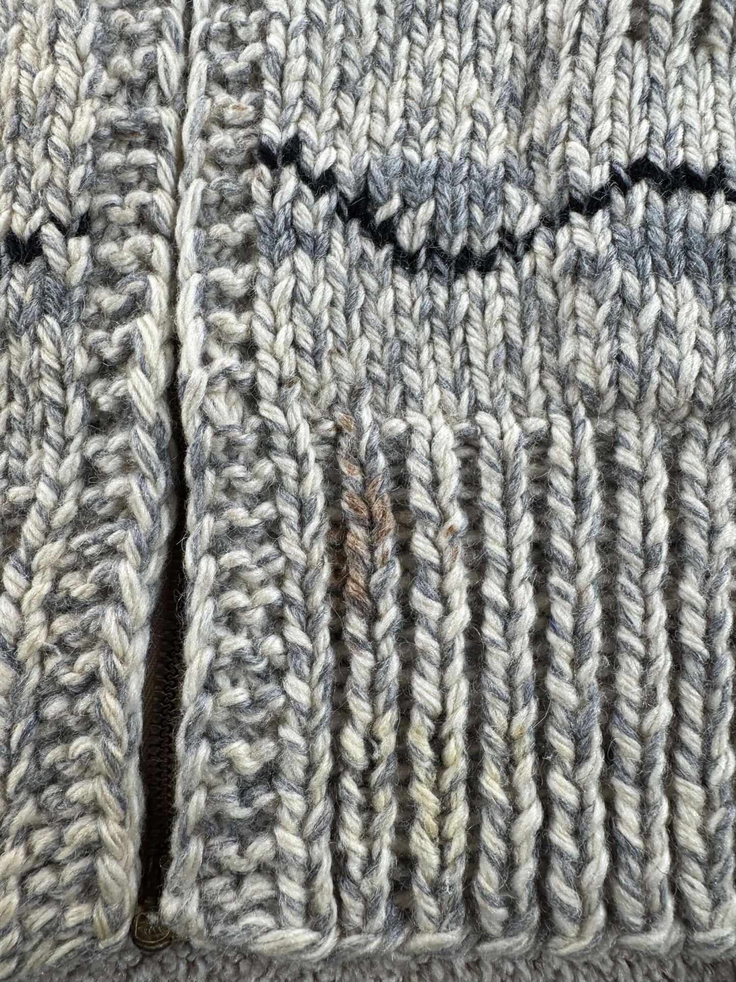 Stain on Vintage Cowichan Style Horse Sweater AS IS SZ M/L