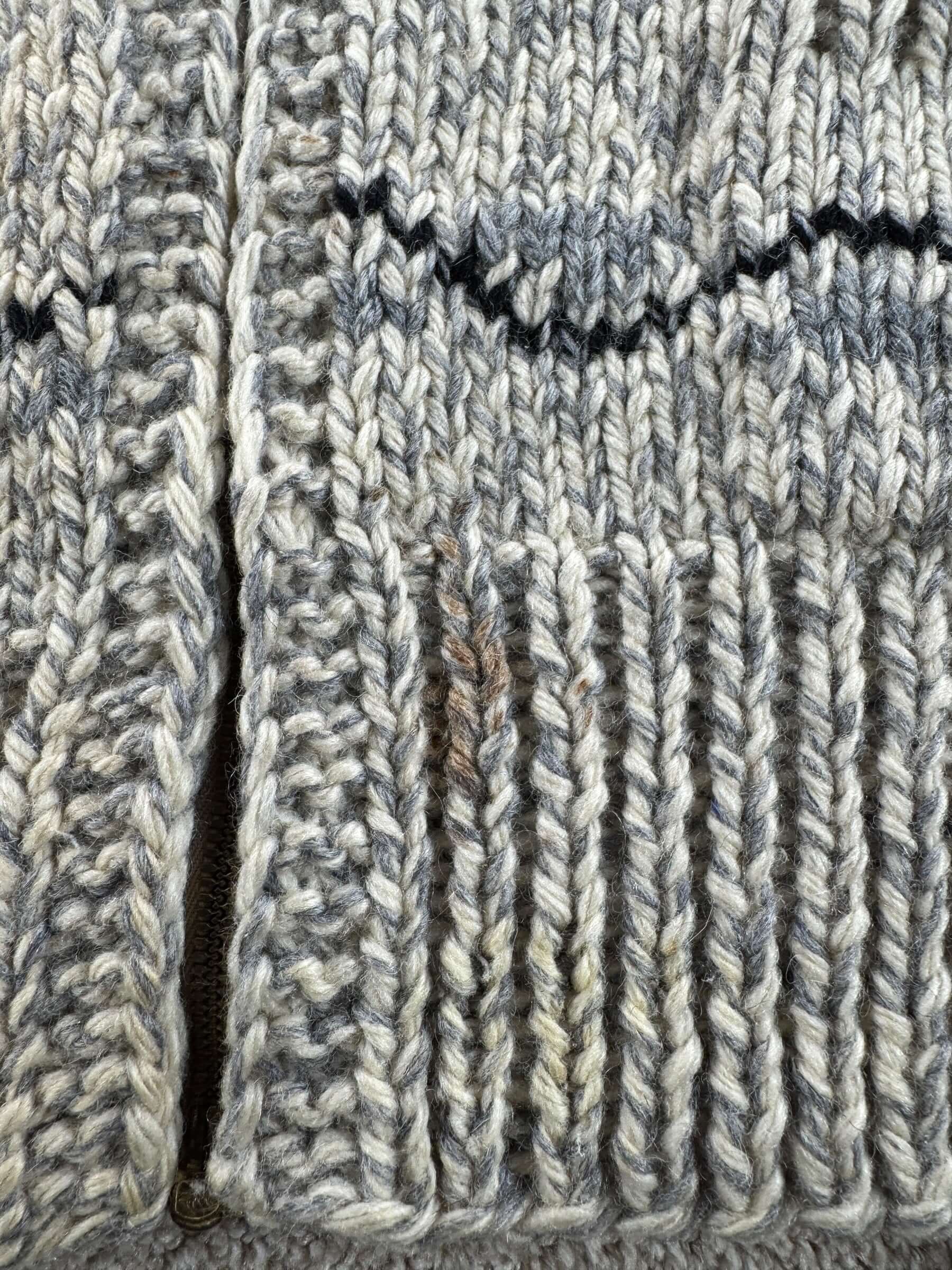 Stain on Vintage Cowichan Style Horse Sweater AS IS SZ M/L