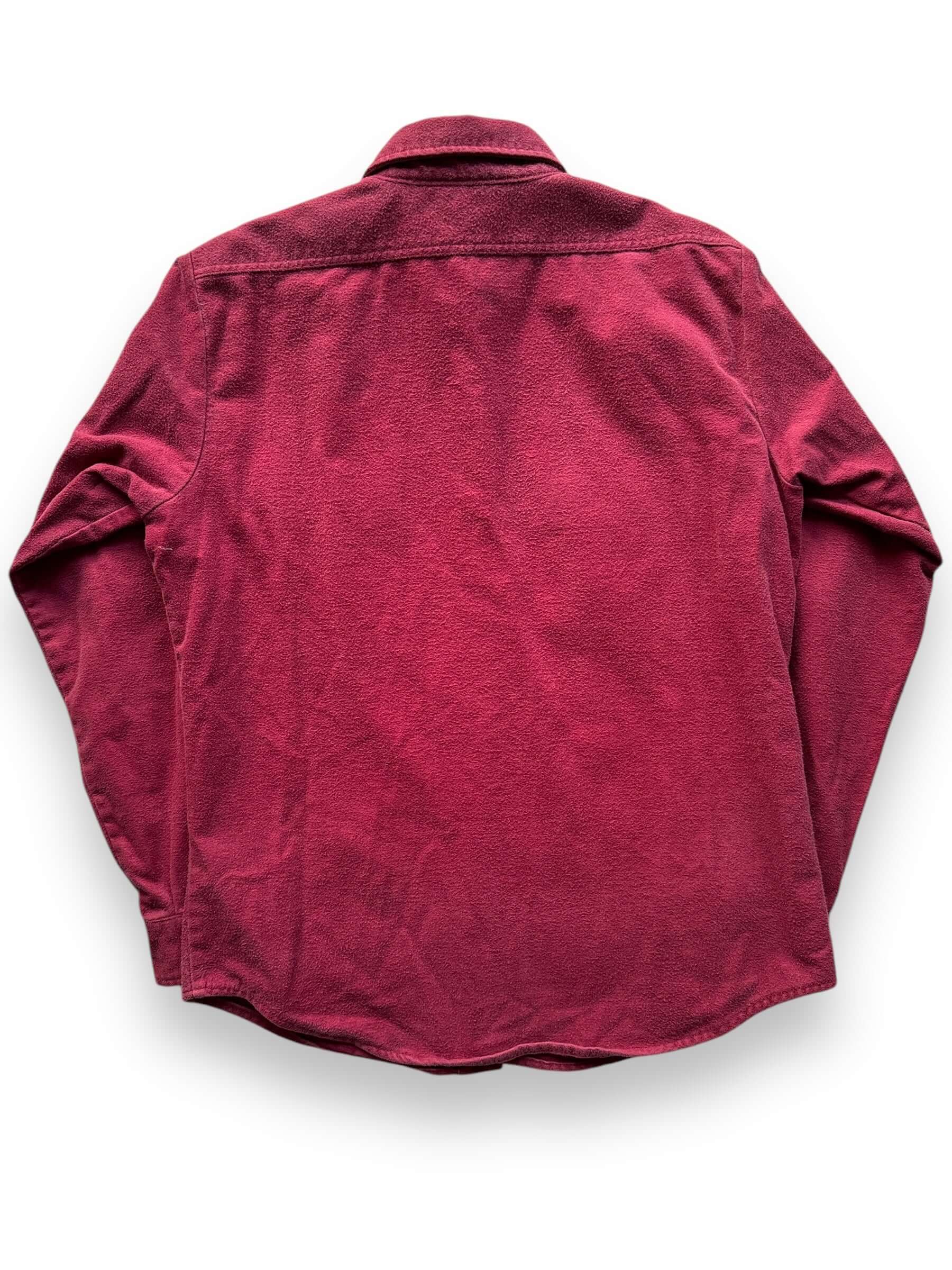 back of Vintage Field and Stream Burgundy Chamois Shirt SZ M