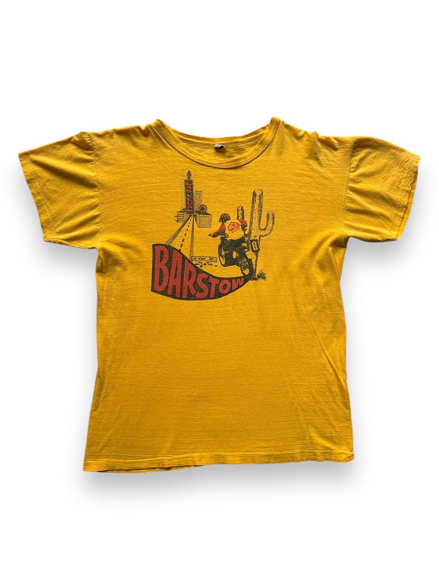 front of Vintage 70s Barstow Motorcross Tee SZ L