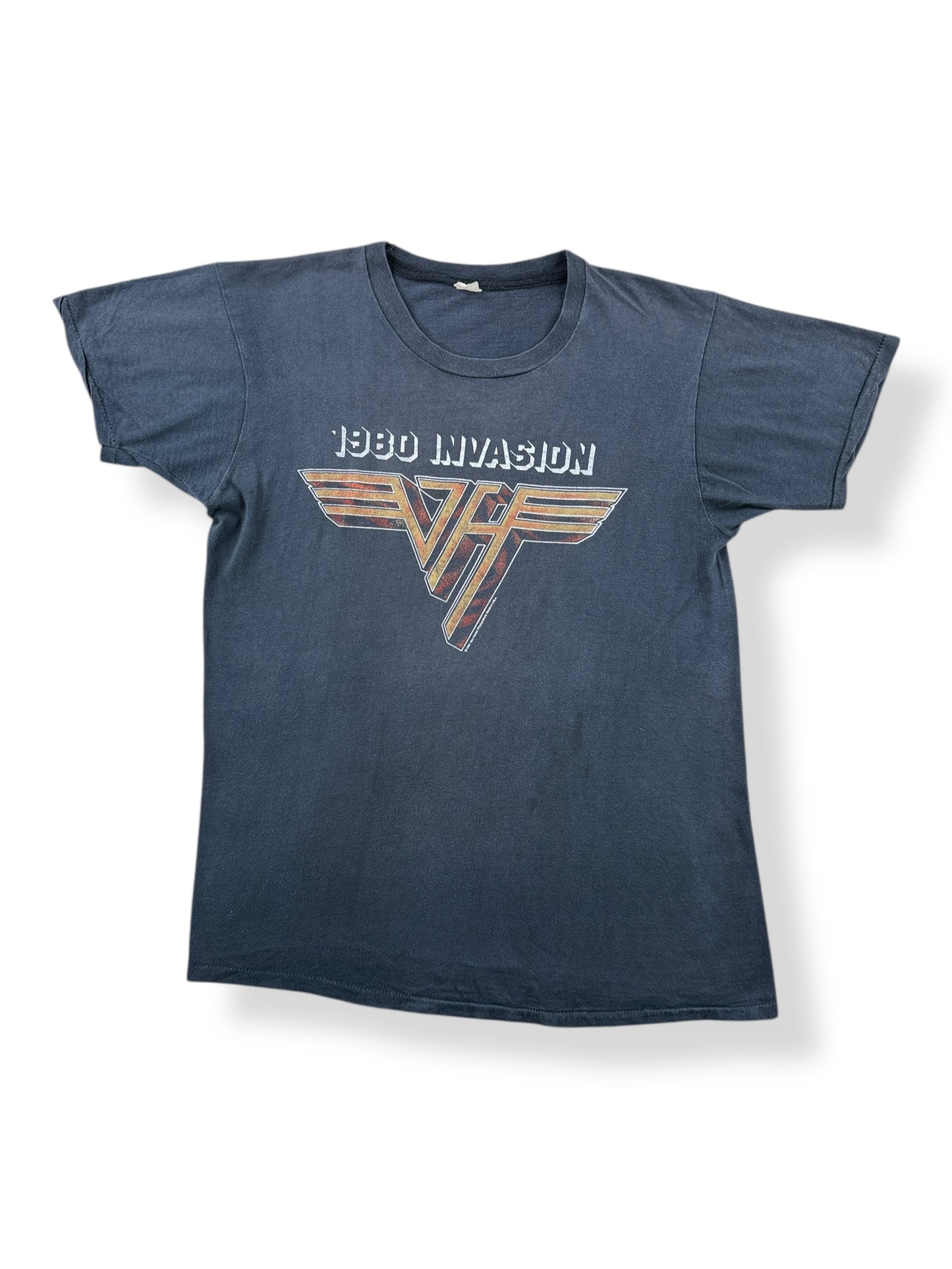 Front of Vintage 1980 Van Halen Invasion Tour Tee SZ M