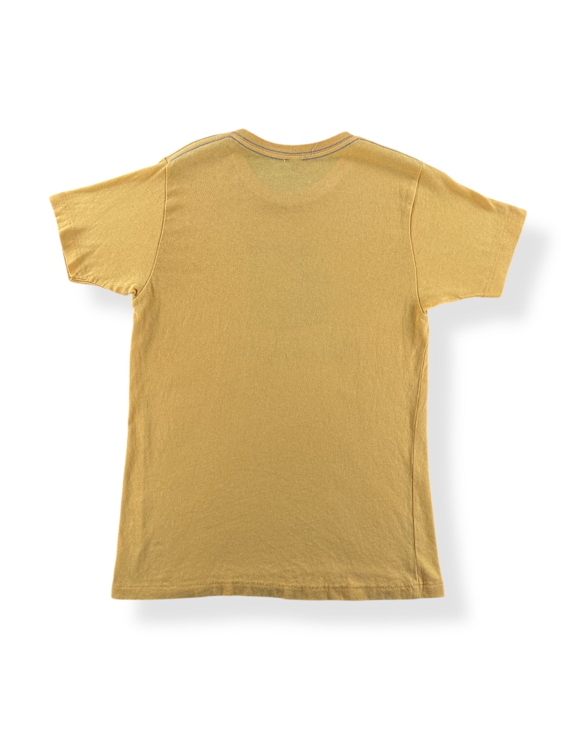 Back of Vintage UW Huskies Yellow Tee SZ M