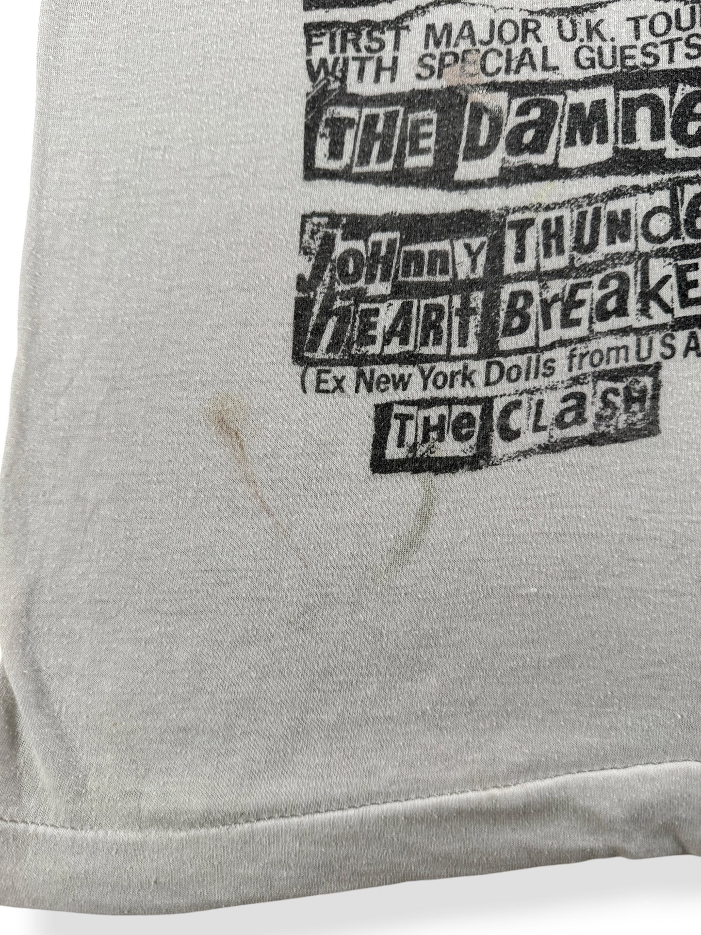 Stain on Vintage Early 80s Sex Pistols Tank Top SZ L (Fits M)