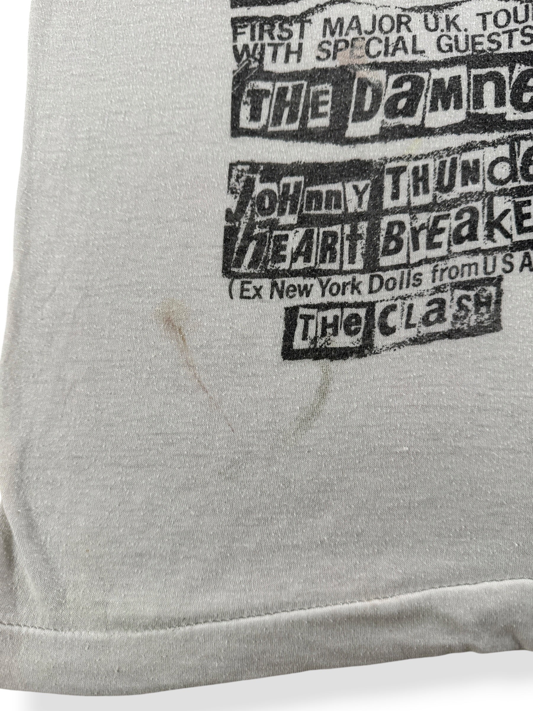 Stain on Vintage Early 80s Sex Pistols Tank Top SZ L (Fits M)