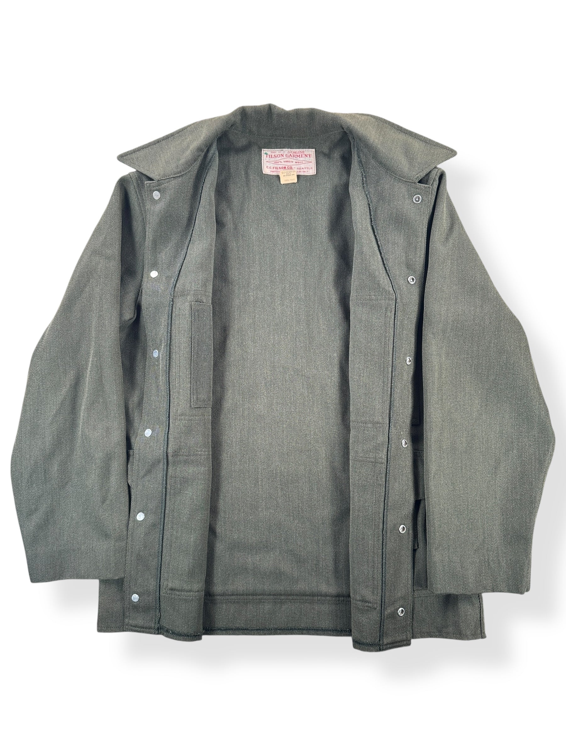 Inside of Vintage Filson Whipcord Cruiser Jacket SZ 40