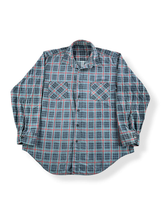 Front of Vintage Dickies Turquoise Printed Cotton Flannel