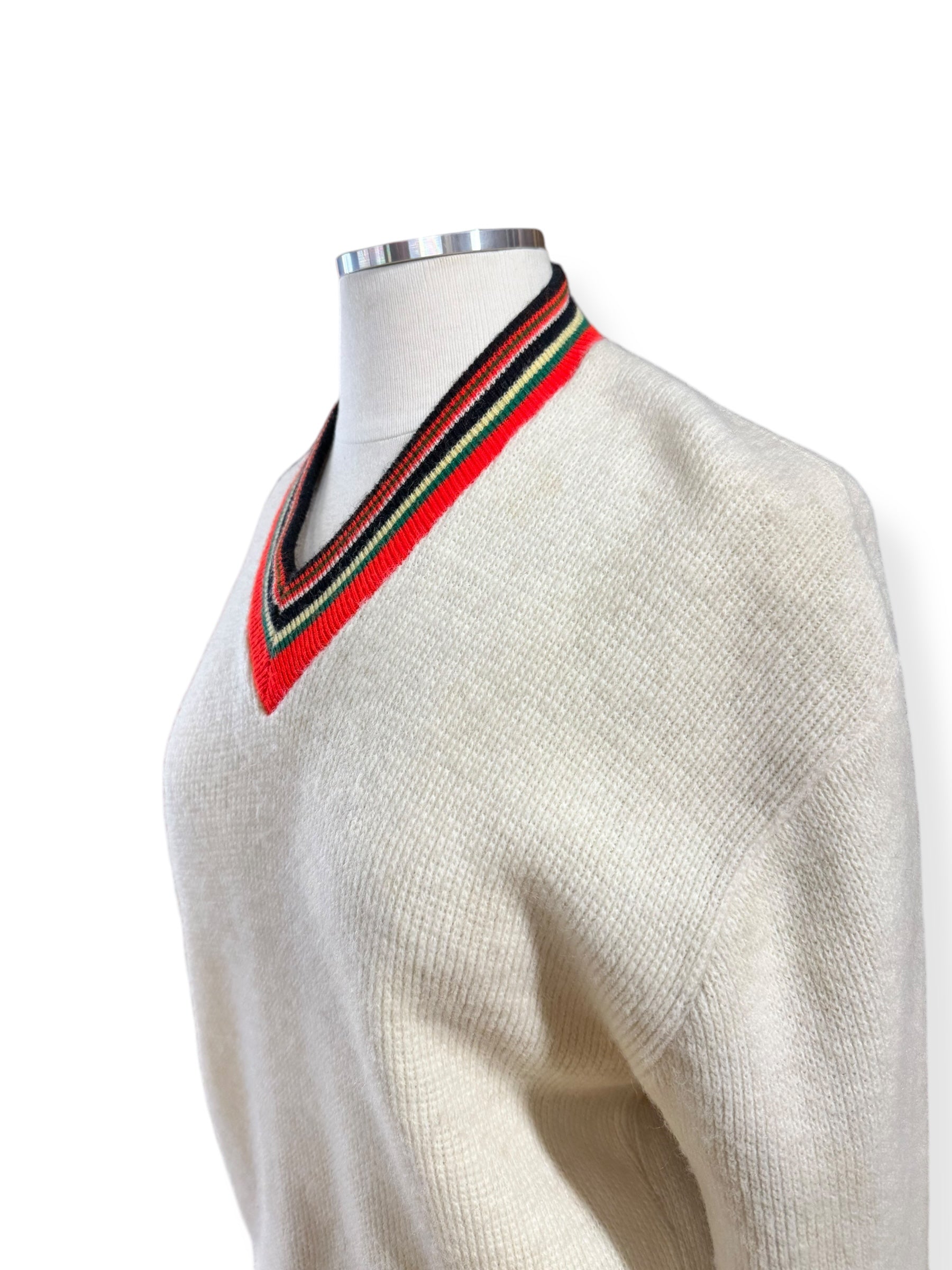 Side view of 1950s Arrow Orlon V-Neck Sweater M