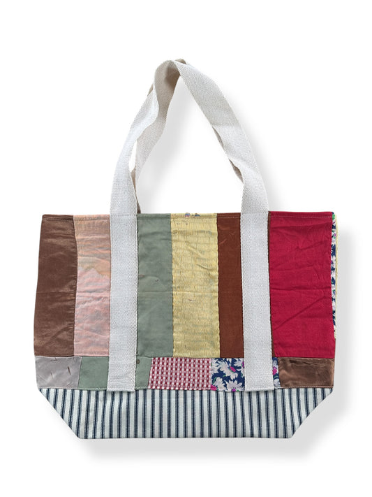 Front of Archive Craft X Barn Owl Vintage Quilt Tote Bag