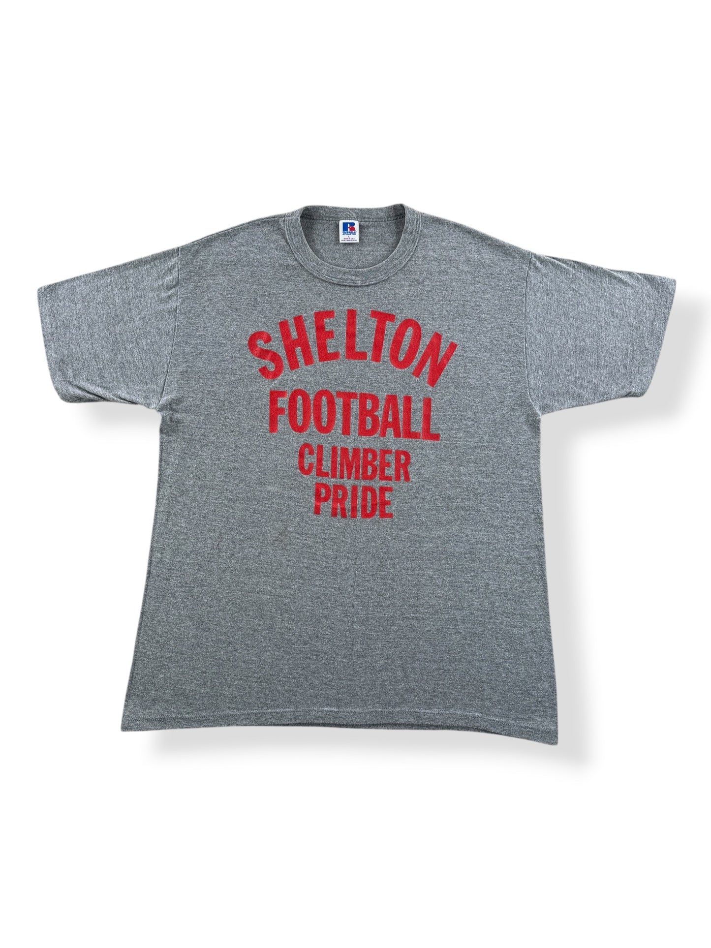Front of Vintage Shelton Football Climber Pride Tee SZ L