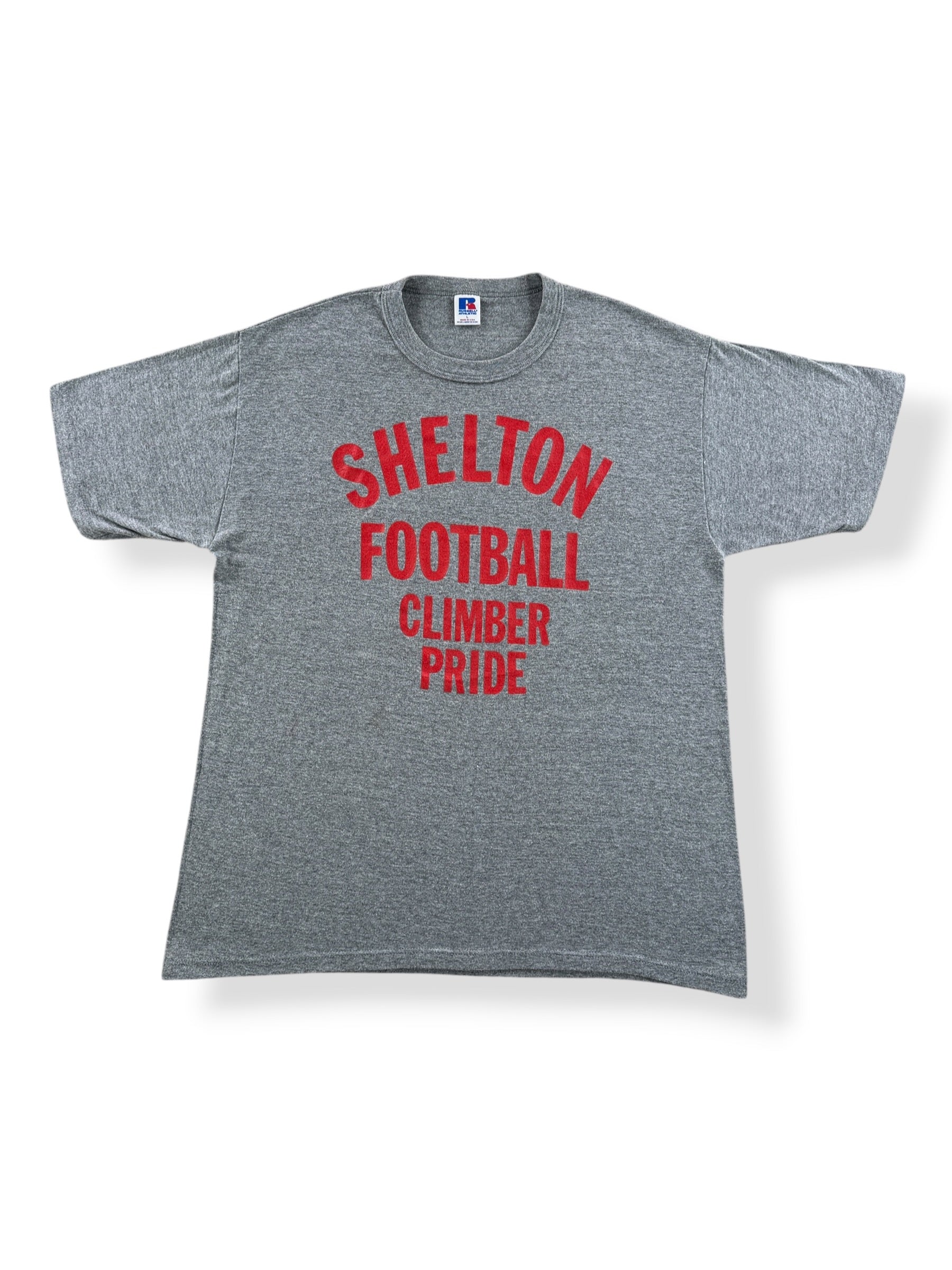 Front of Vintage Shelton Football Climber Pride Tee SZ L