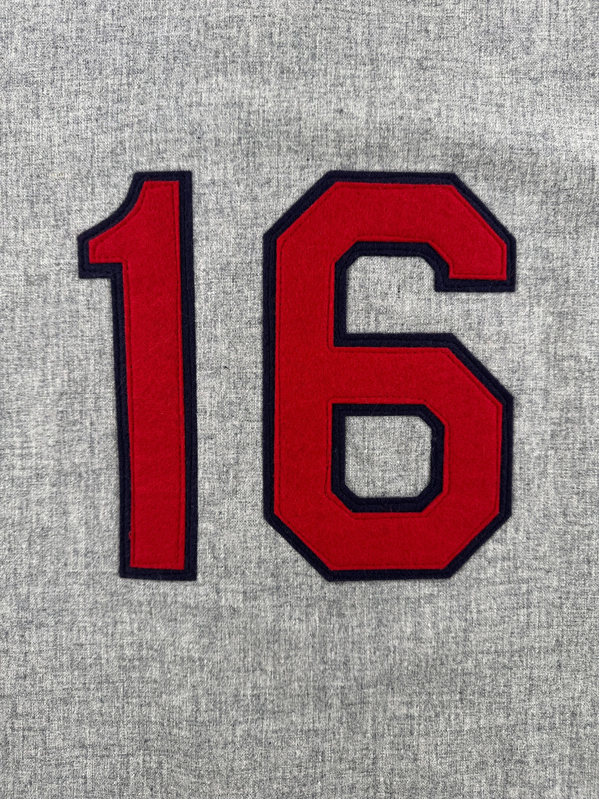 16 on back of Ebbets Field Beavers Wool Baseball Jersey SZ M