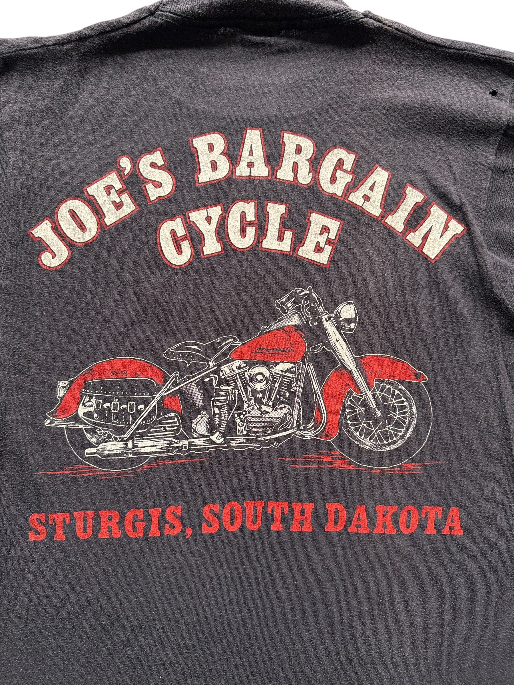 Back Graphic on Vintage 1985 Wanted Sturgis Tee SZ XS