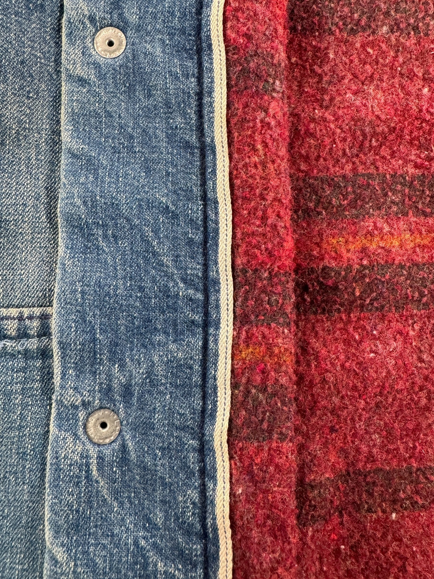 Selvedge on Vintage Carters Blanket Lined Chore Coat SZ L