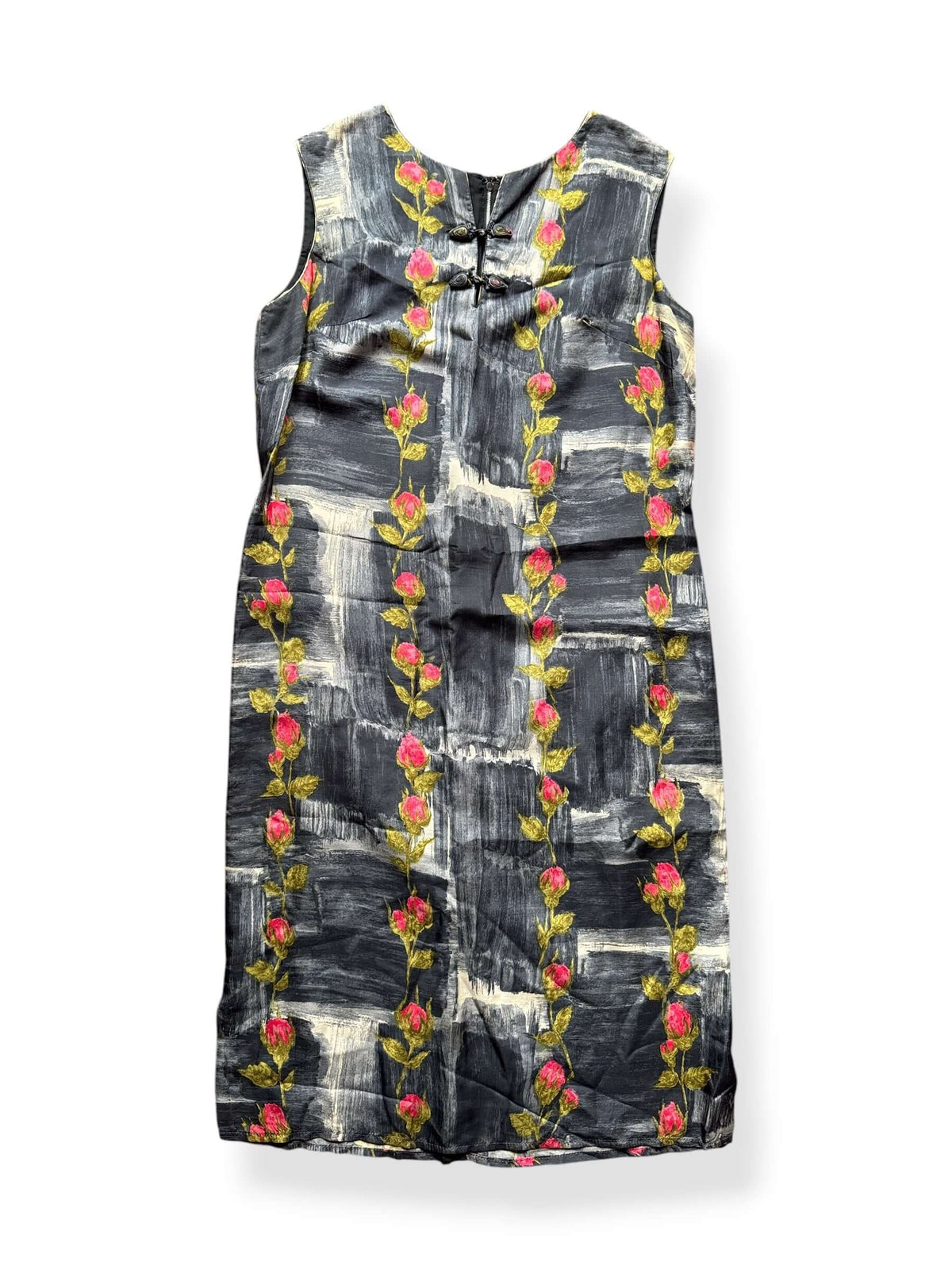 Front of Vintage 1960s Chi Chi Fashions Silk Dress SZ 10 (Fits M)