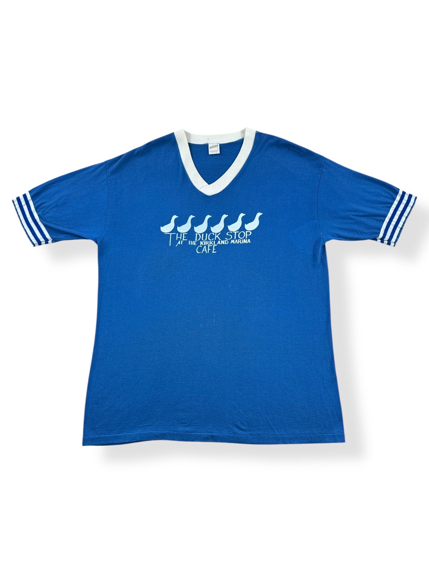 Front of Vintage The Duck Stop At Kirkland Marina Jersey SZ L