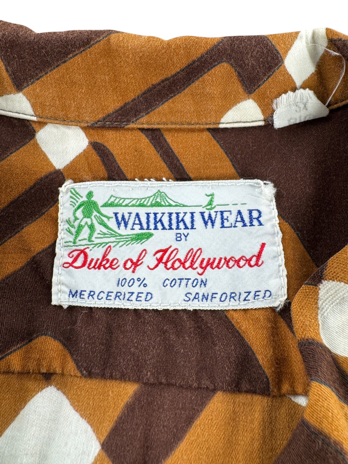 Tag on Vintage Duke of Hollywood Classic Aloha Shirt SZ XXL
